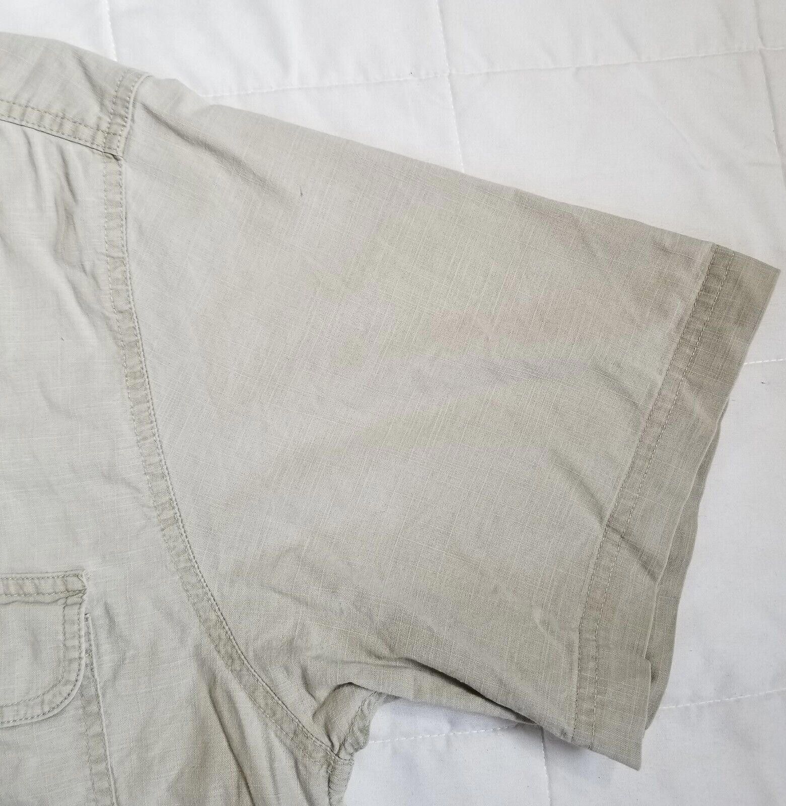 Wolverine Wolverine Large Tan 100% Cotton Button Up Short Sleeve Shirt Size US L / EU 52-54 / 3 - 10 Thumbnail