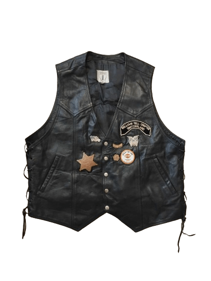 image of Harley Davidson Leather Vest in Black, Men's (Size 2XL)