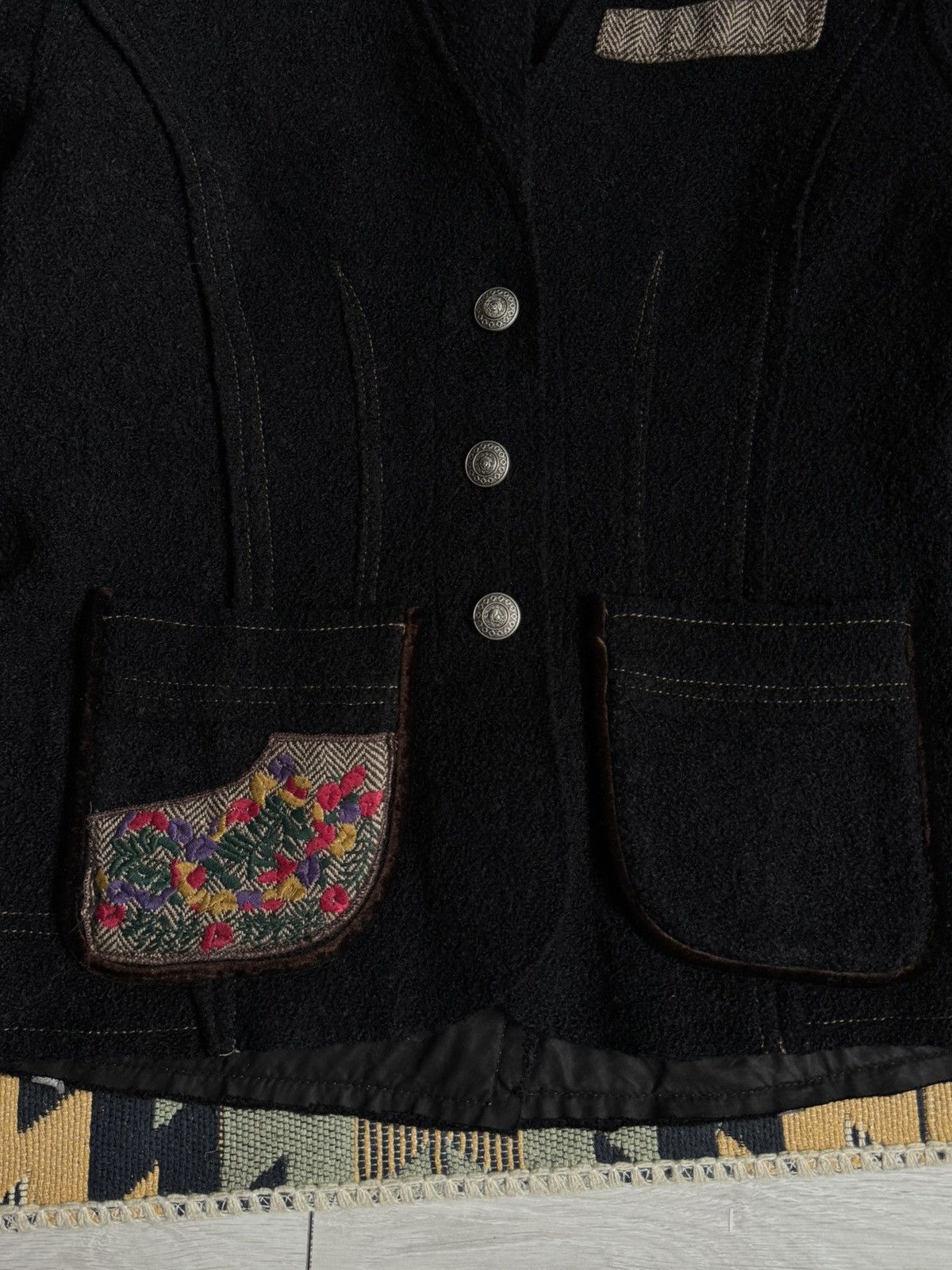 Versace Jeans Couture Vintage Versace Jeans Couture Avant-Garde Wool Blazer Size L / US 10 / IT 46 - 7 Thumbnail