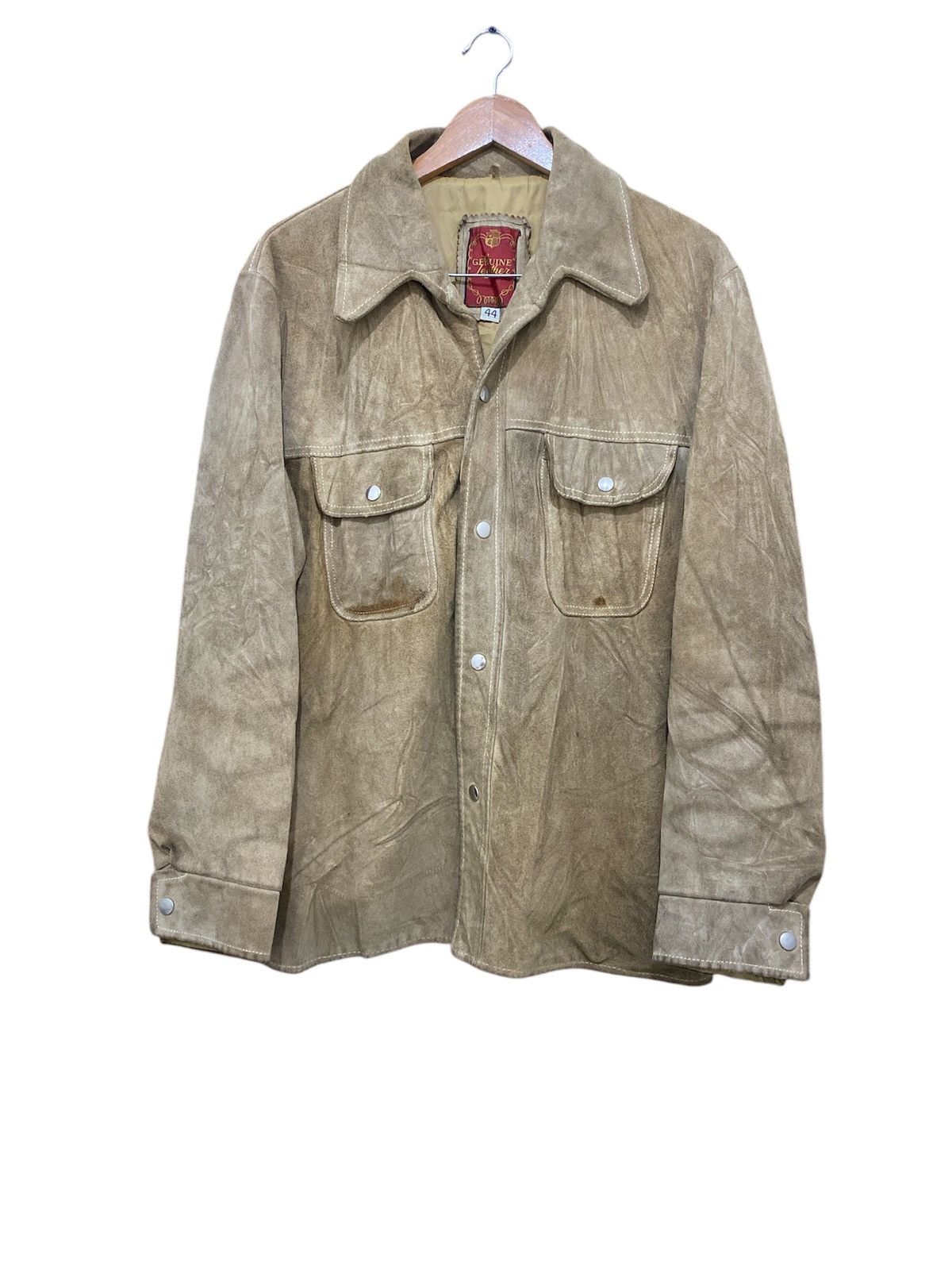 Cowboy Equipment Vintage Genuine Leather Suede Jacket Size US M / EU 48-50 / 2 - 1 Thumbnail