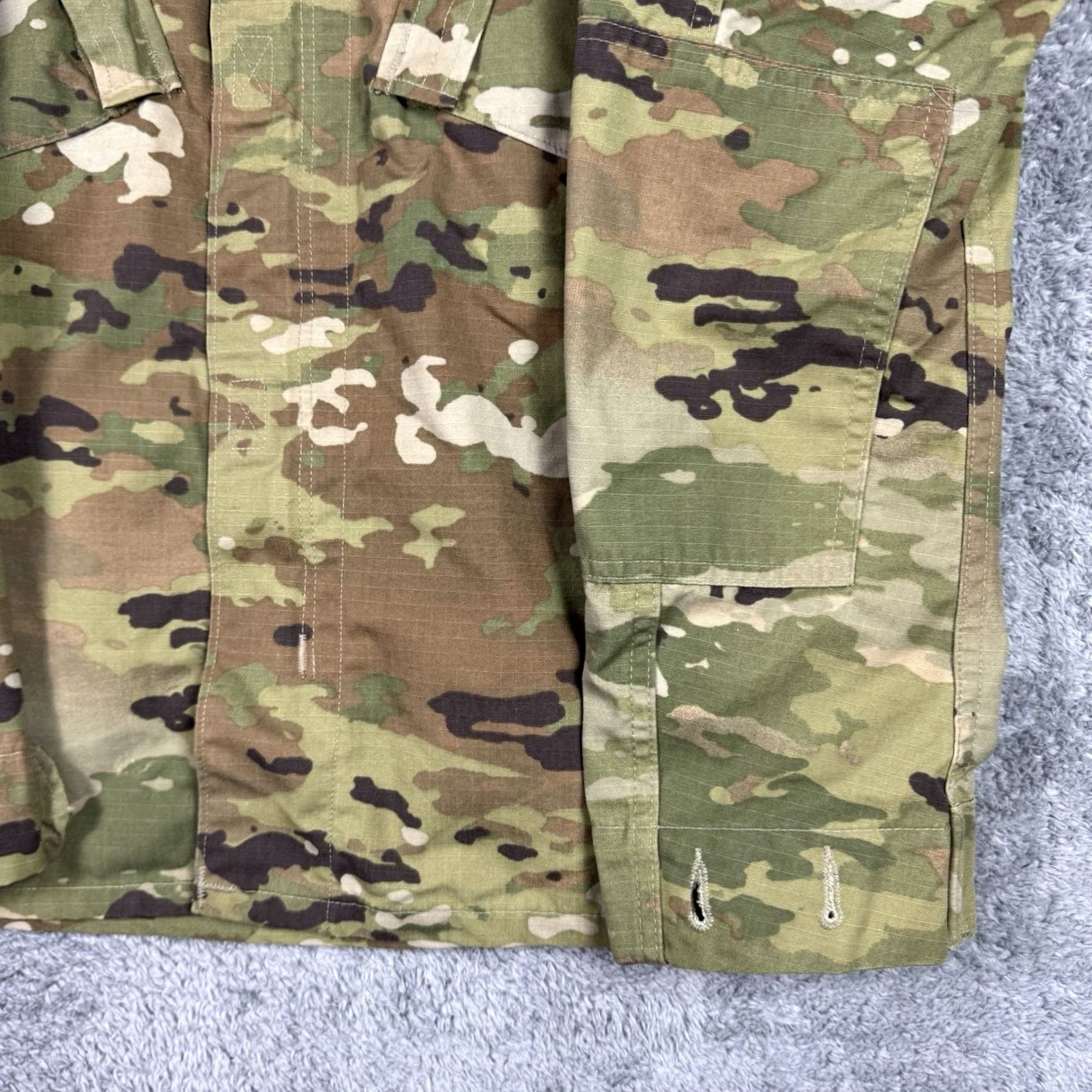 Vintage US Army Combat Uniform Jacket Trouser Coat S Reg S Short Perimeter Insect Guard Size US 29 - 3 Thumbnail