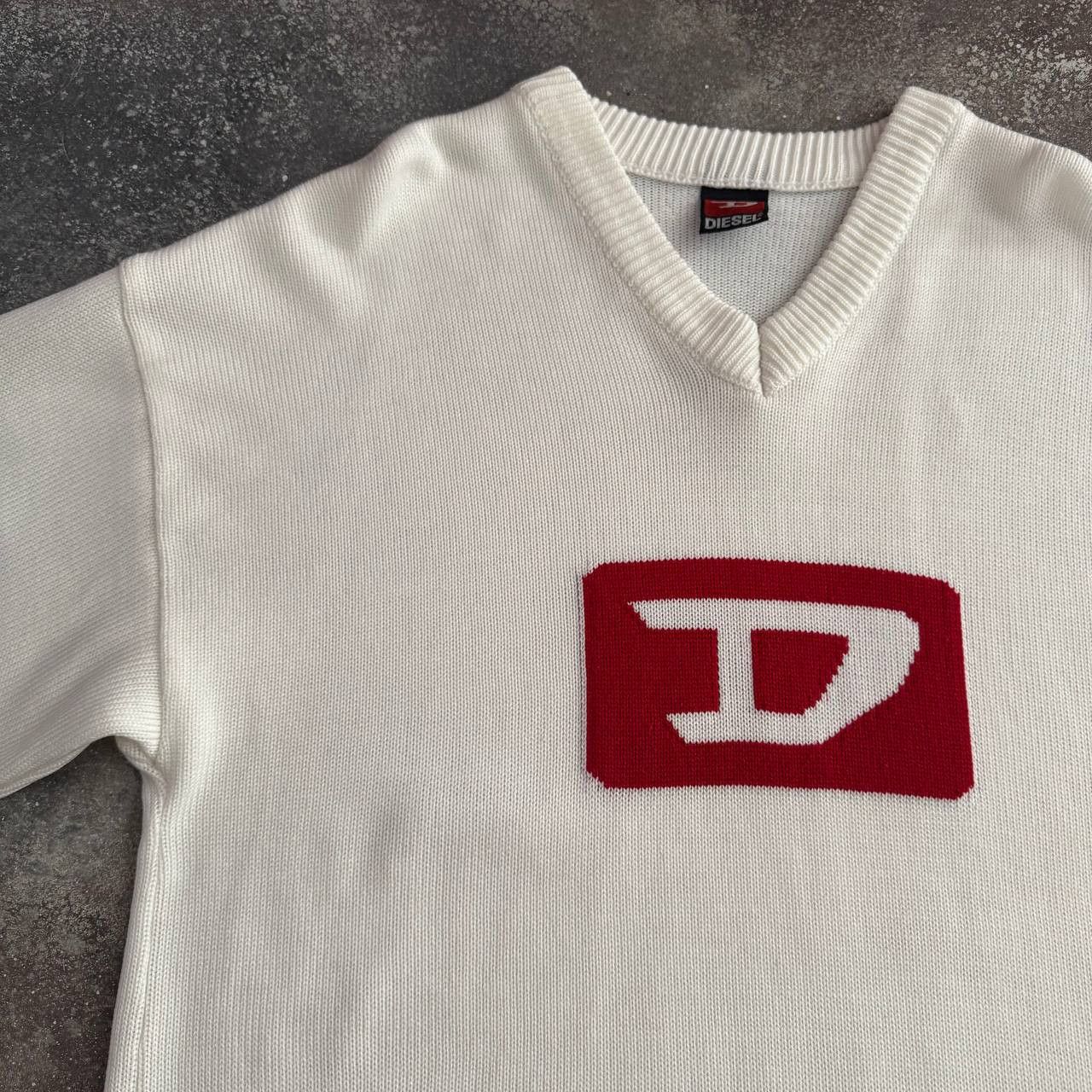 Diesel × Vintage Diesel Vintage Y2K Big Logo Unisex Knit Sweater Size US L / EU 52-54 / 3 - 4 Thumbnail