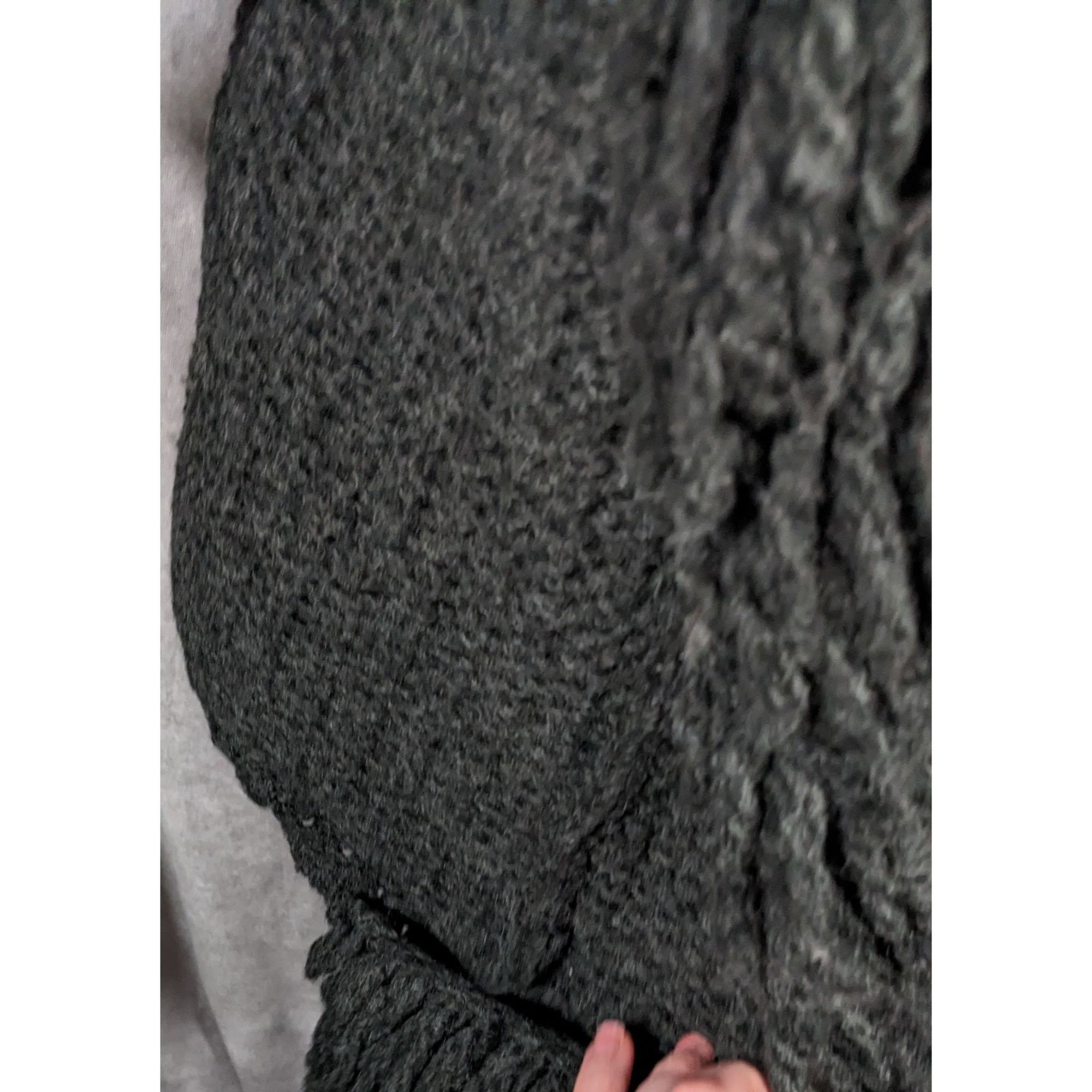 Other Kenar Italy Vintage Open Front Black Fringe Neck Cardigan Si Size M / US 6-8 / IT 42-44 - 9 Thumbnail