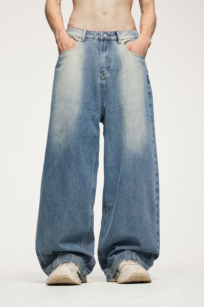 Jean × Vintage High Street Washed Baggy Jeans Pocket Size US 29 - 1 Thumbnail