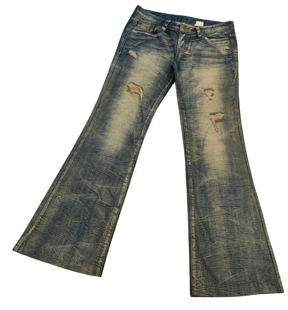 Beauty Beast Japan Agate Label Mudwash Flare Low-rise Denim Size US 30 / EU 46 - 3 Thumbnail