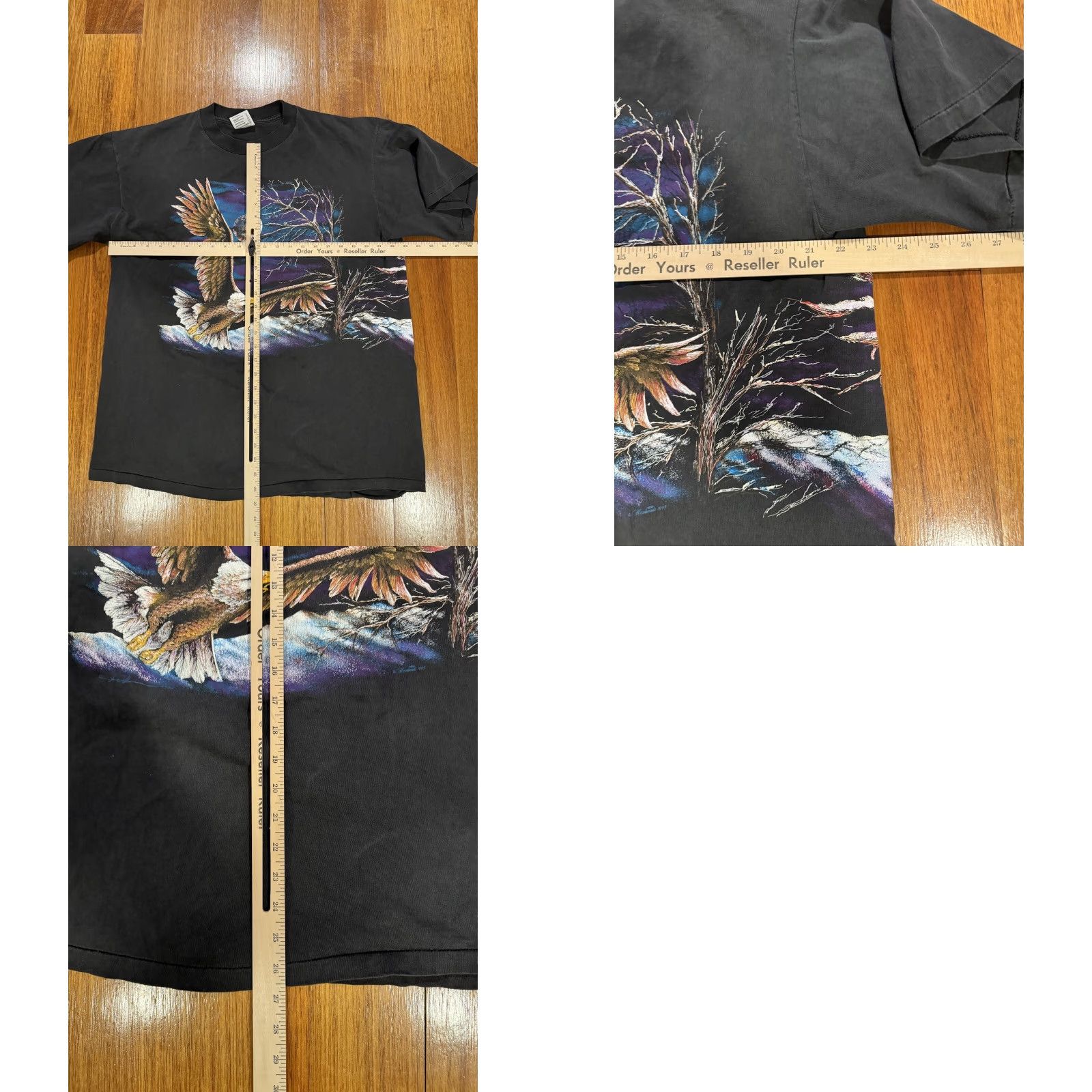 Vintage VINTAGE Hazelwood Premo American Eagle T Shirt Men’s L Short Sleeve Crew Neck Cotton USA Black Single Stitch Vintage Patriotic Eagle Theme Mens Size US XL / EU 56 / 4 - 8 Thumbnail