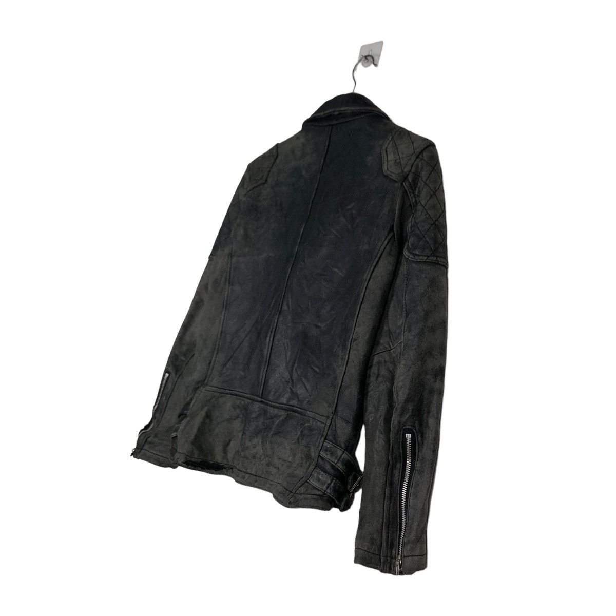 Genuine Leather 🔥VINTAGE FLY LEATHER JACKET CAFE RACER DOUBLE BREAST Size US S / EU 44-46 / 1 - 10 Thumbnail