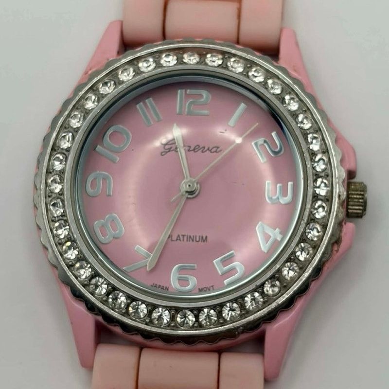 Geneva Pink Crystal Geneva Watch Size ONE SIZE - 2 Thumbnail