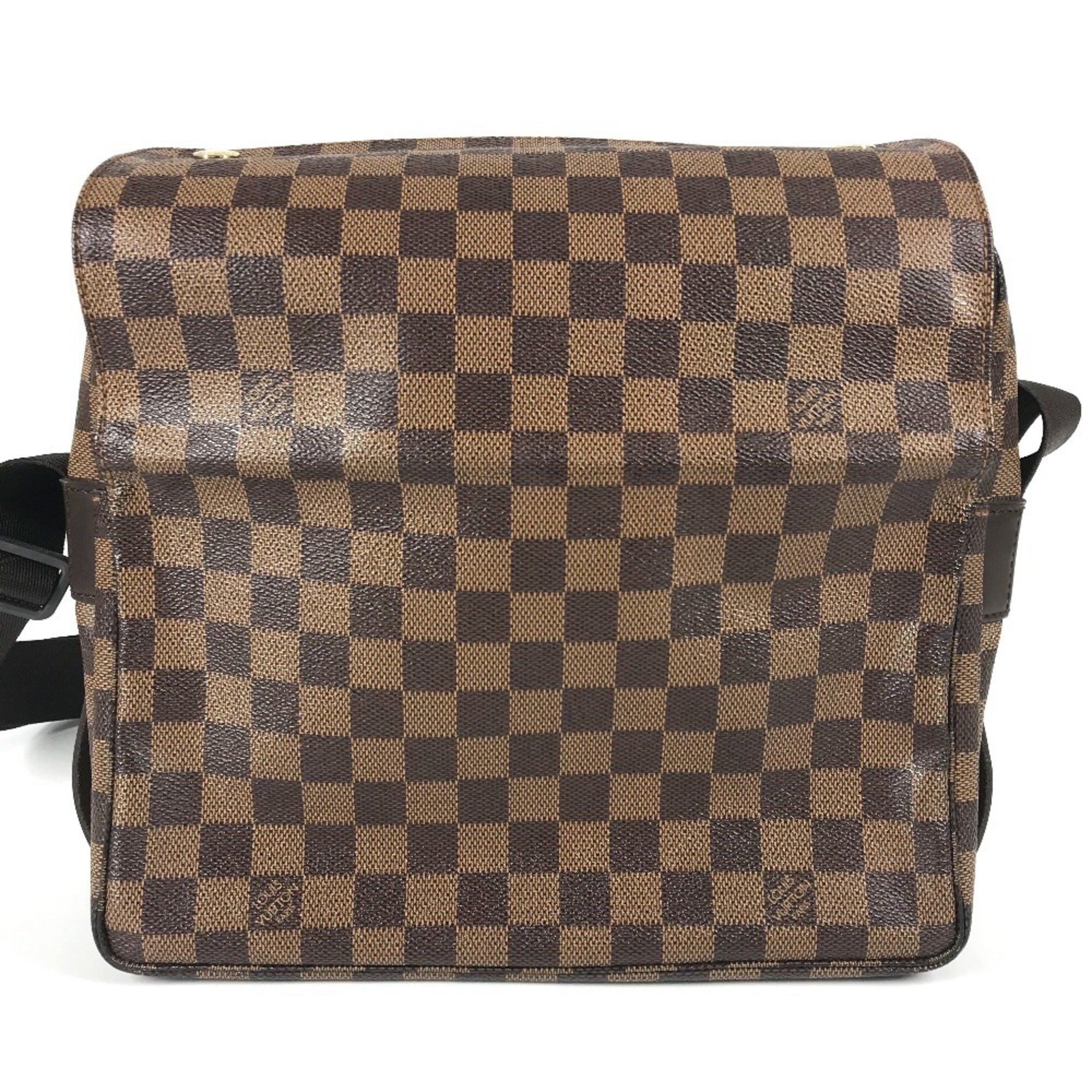 Louis Vuitton N45255 Damier Naviglio Crossbody Bag Shoulder Canvas Men's Women's Ebene Brown