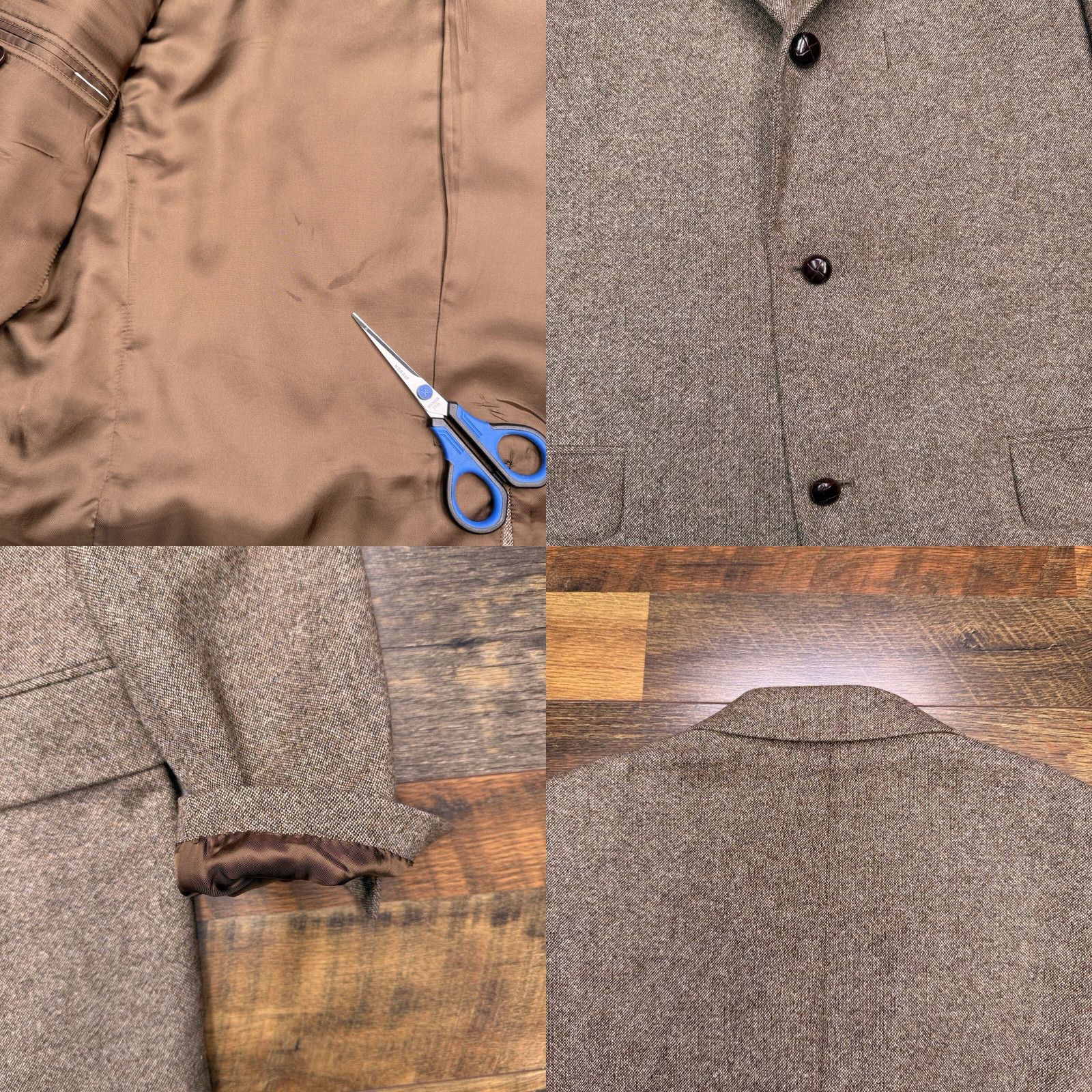 Brooks Brothers Brooks Brothers Tweed Blazer Sport Coat Blazer 42R Tan Wool Wool Blend Brown Notch Three-Button Modern Men Regular Blazer Mens Vintage No N/A Size 42R - 8 Thumbnail