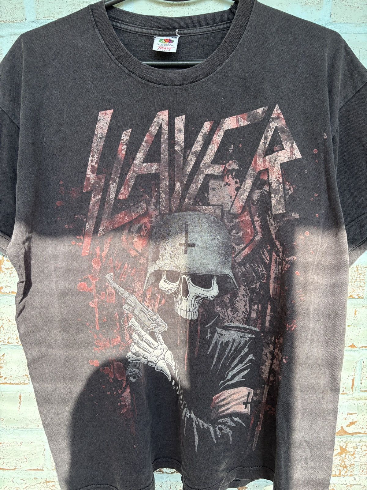 Slayer sun faded vintage slayer t-shirt 90s y2k skull rock t-shirt Size US L / EU 52-54 / 3 - 2 Thumbnail