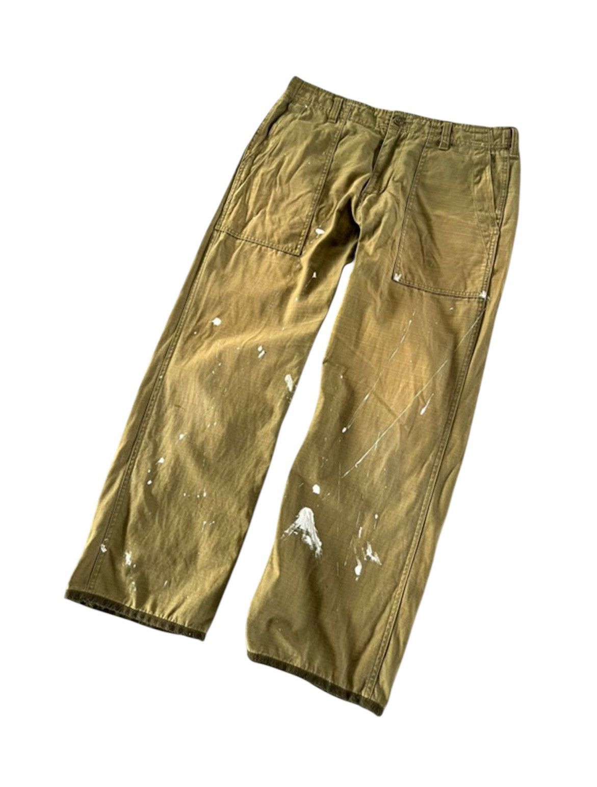 Japanese Brand Vintage 00’s Coen Japan Distressed Painted Pants Size US 34 / EU 50 - 2 Thumbnail