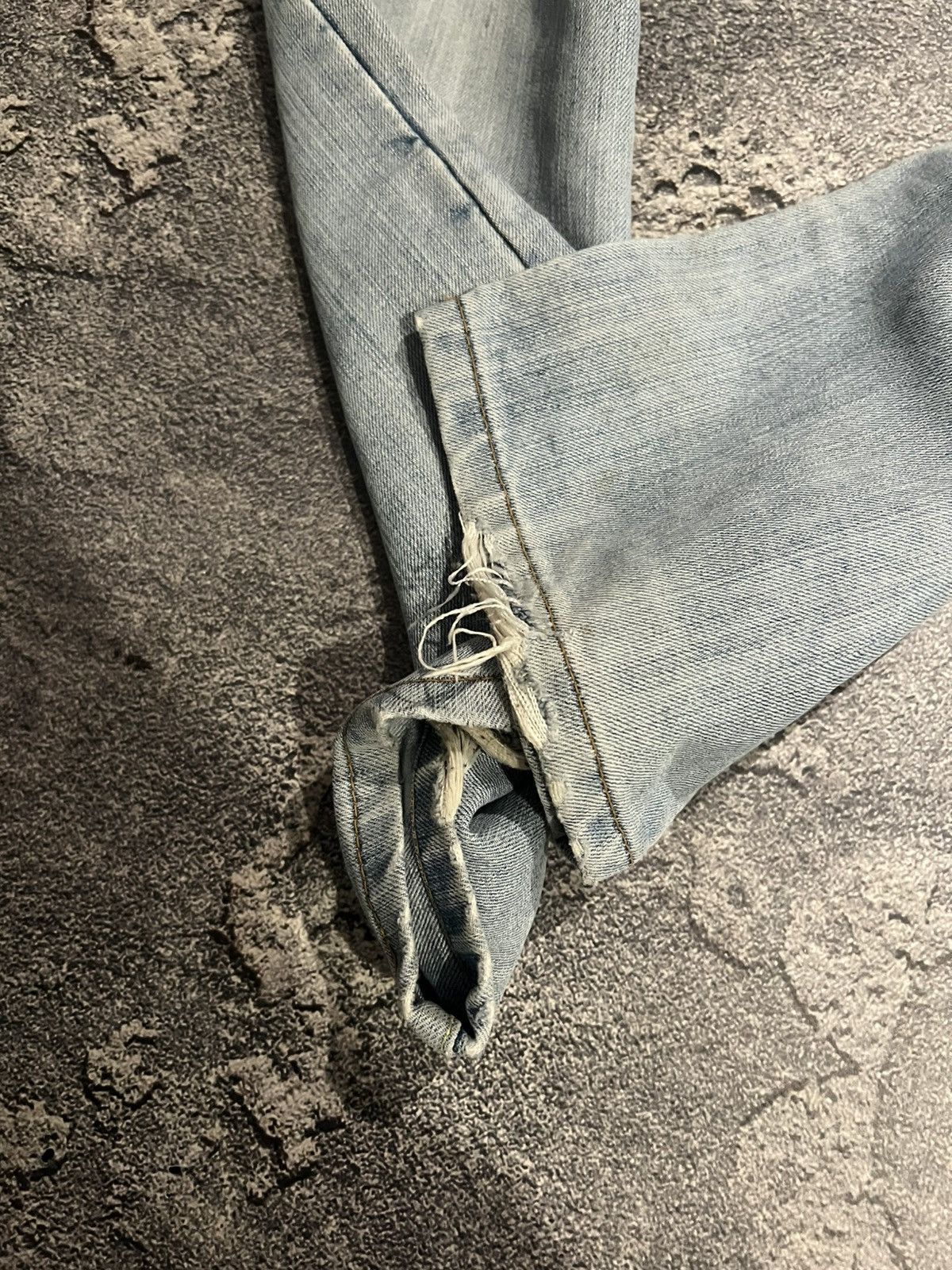 Japanese Brand Distressed Shredded Vintage Y2K Jeans — Cult Japanese Denim Size US 38 / EU 54 - 7 Thumbnail