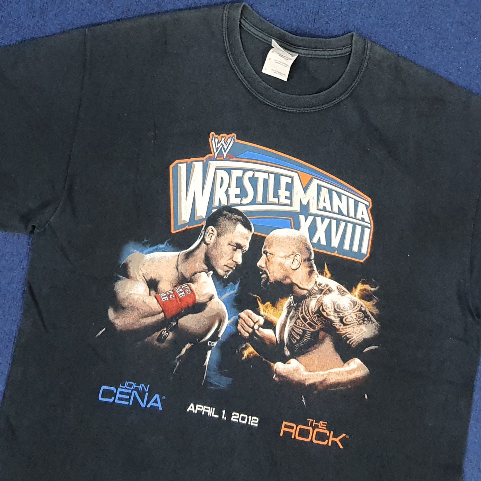 Vintage × WWE Vintage WWE WrestleMania XXVIII John Cena The Rock Tshirt Size US L / EU 52-54 / 3 - 2 Thumbnail