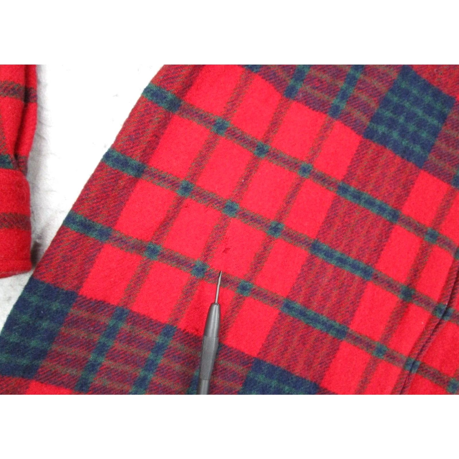 Ralph Lauren VINTAGE LAUREN RALPH LAUREN Jacket Mens Medium Red Plaid Full Zip Lambswool Loop Collar Bomber Jacket Size US M / EU 48-50 / 2 - 5 Thumbnail