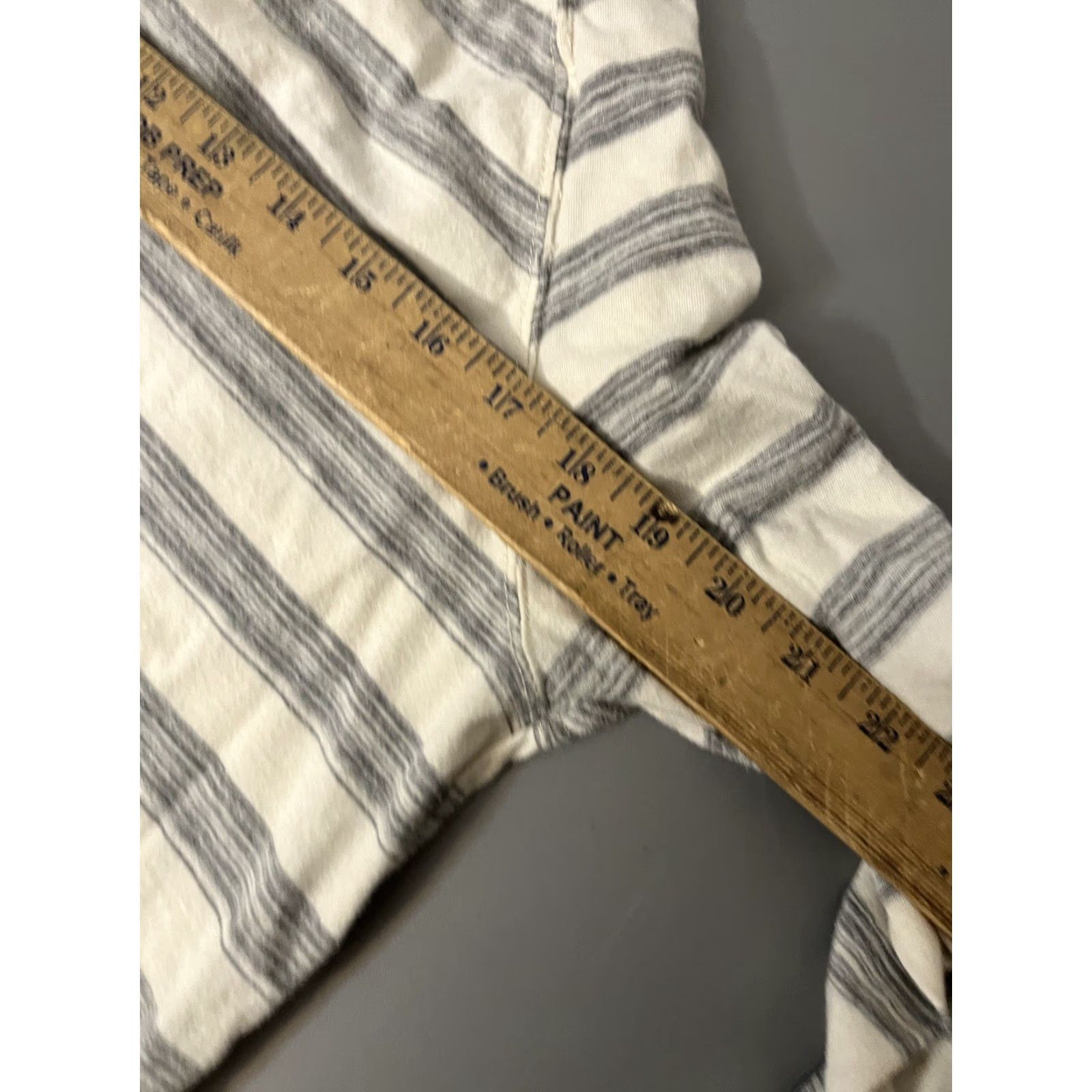 Gap GAP Striped Tee Gray Women Top Long Sleeve Round Neck L Shirt Casual Basic 90s Hip Hop Y2K Vintage: No Size L / US 10 / IT 46 - 5 Thumbnail