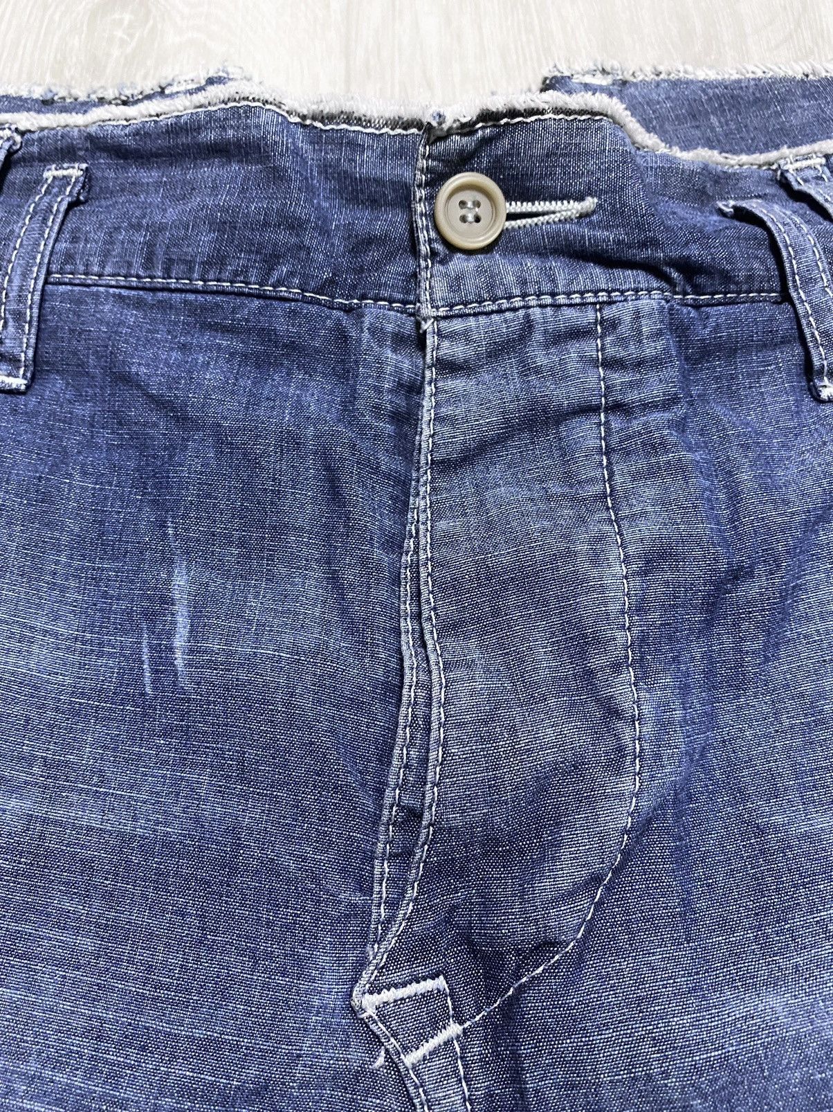 Dolce & Gabbana Dolce & Gabbana Washed Blue Distressed Jeans Shorts Size US 34 / EU 50 - 10 Thumbnail