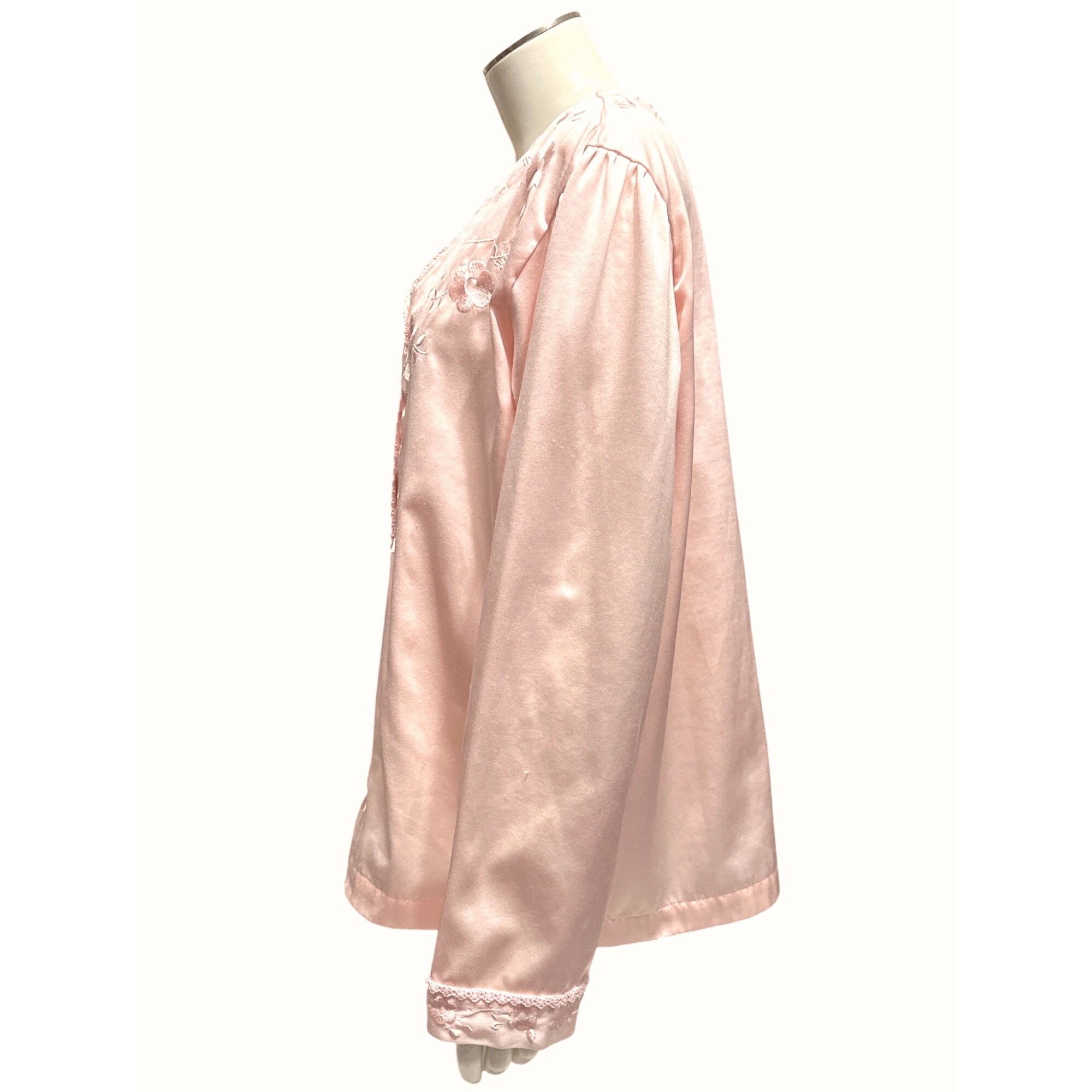 Other Nordstrom Intimates Size L Blush Pink Satin Embroidered Flor Size L / US 10 / IT 46 - 4 Thumbnail