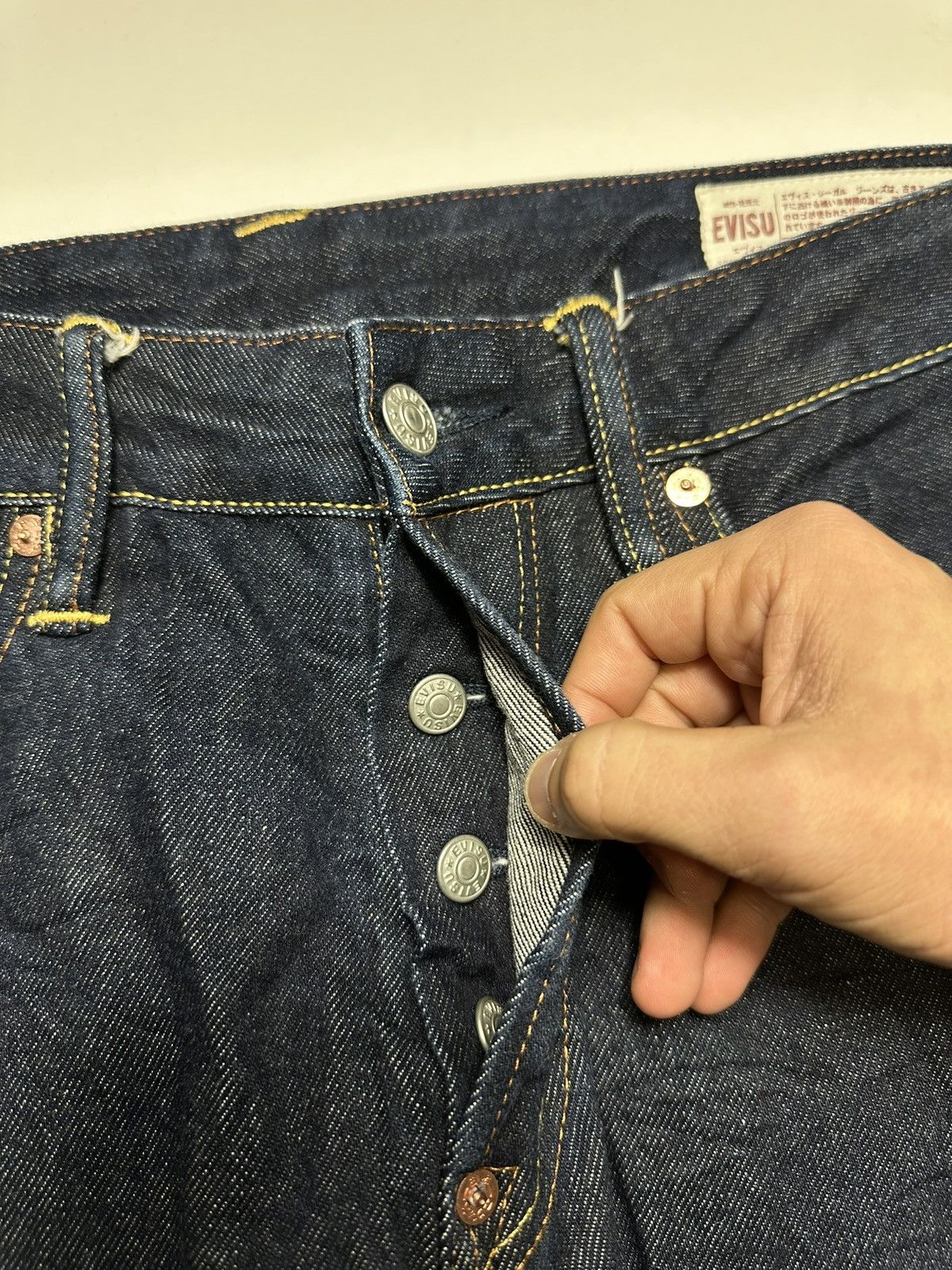 Evisu Vintage Evisu Big Daicock Face Slevedge Jeans Size US 31 - 9 Thumbnail