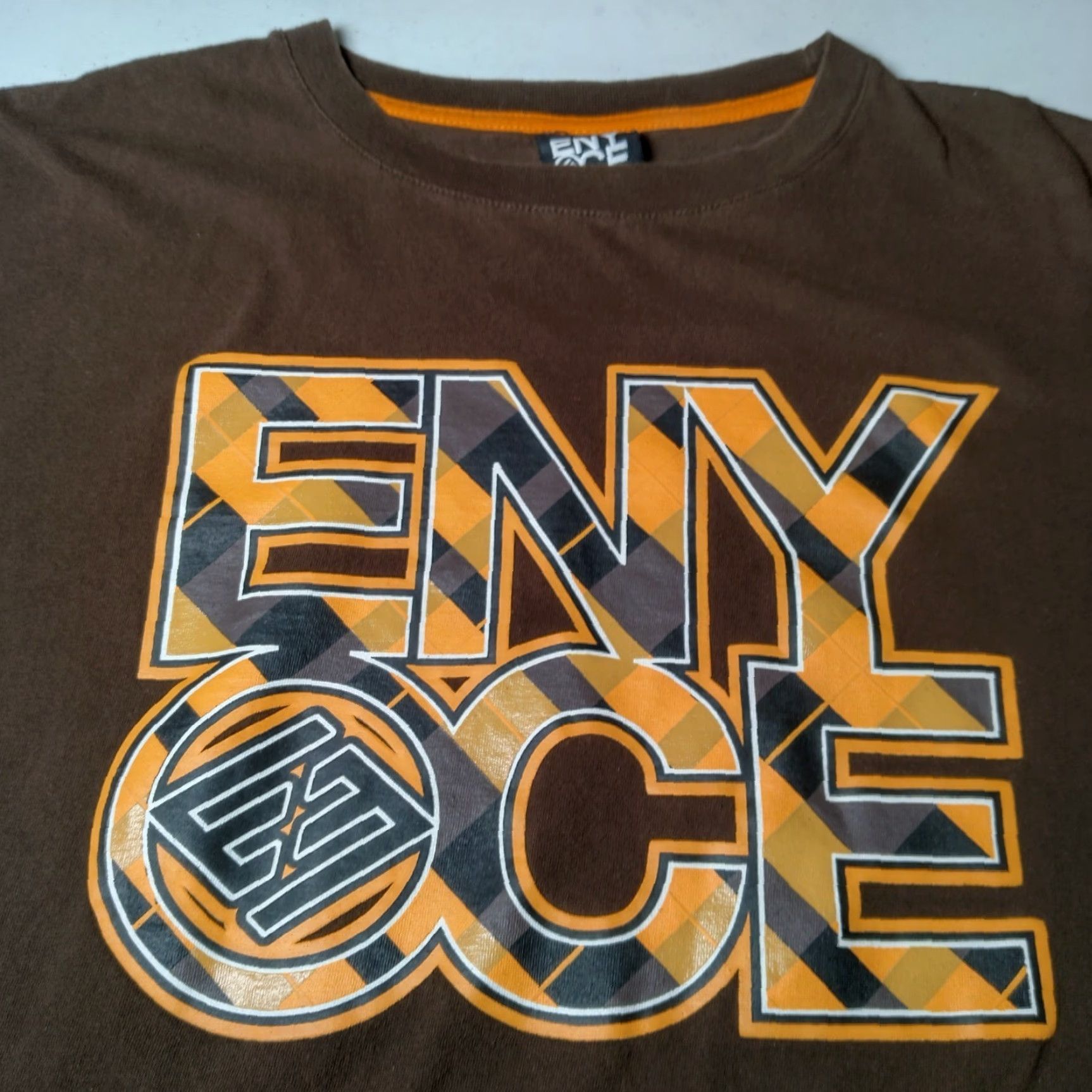 Enyce VINTAGE ENYCE Shirt Men XL Brown Orange Hip Hop Streetwear Graphic Y2K Shirt Mens XL Brown Orange Hip Hop Streetwear Graphic Y2K Size US XL / EU 56 / 4 - 2 Thumbnail