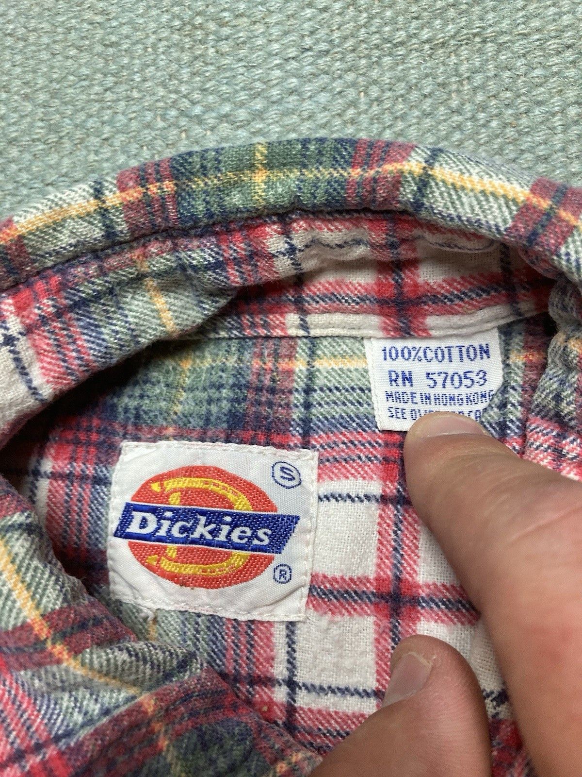 Vintage Dickies flannel shirt plaid soft brushed cotton distre small Size US L / EU 52-54 / 3 - 6 Thumbnail
