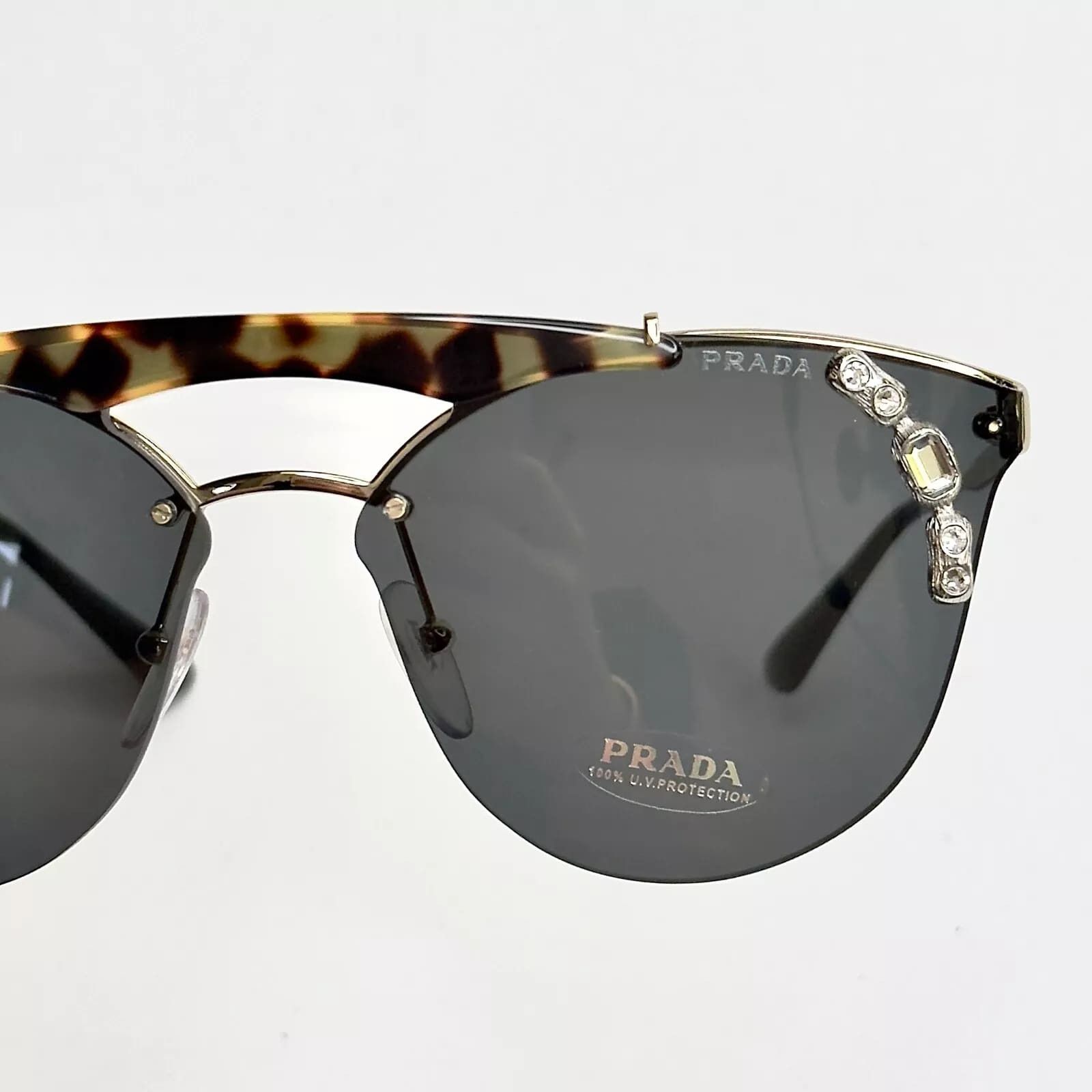 Prada PRADA ORNATE Gold Black Fashion Sunglasses 53U PR53US 53US Size ONE SIZE - 11 Thumbnail