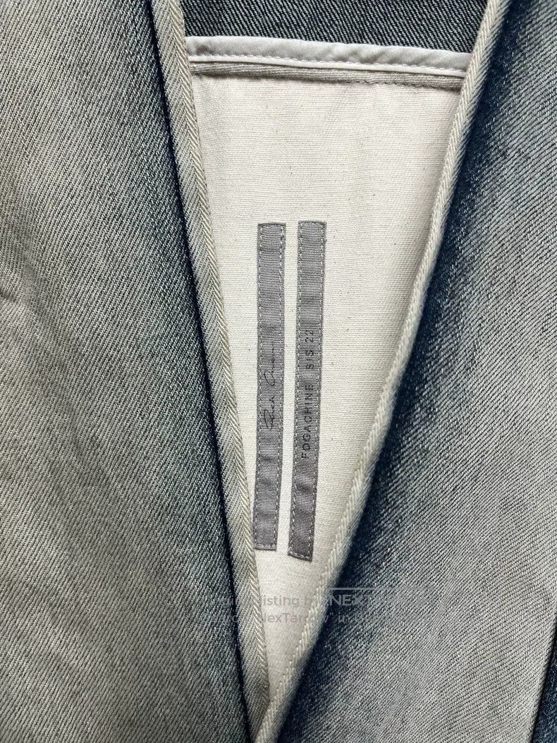 Rick Owens RICK OWENS Denim single-breasted collarless suit Size US L / EU 52-54 / 3 - 4 Thumbnail