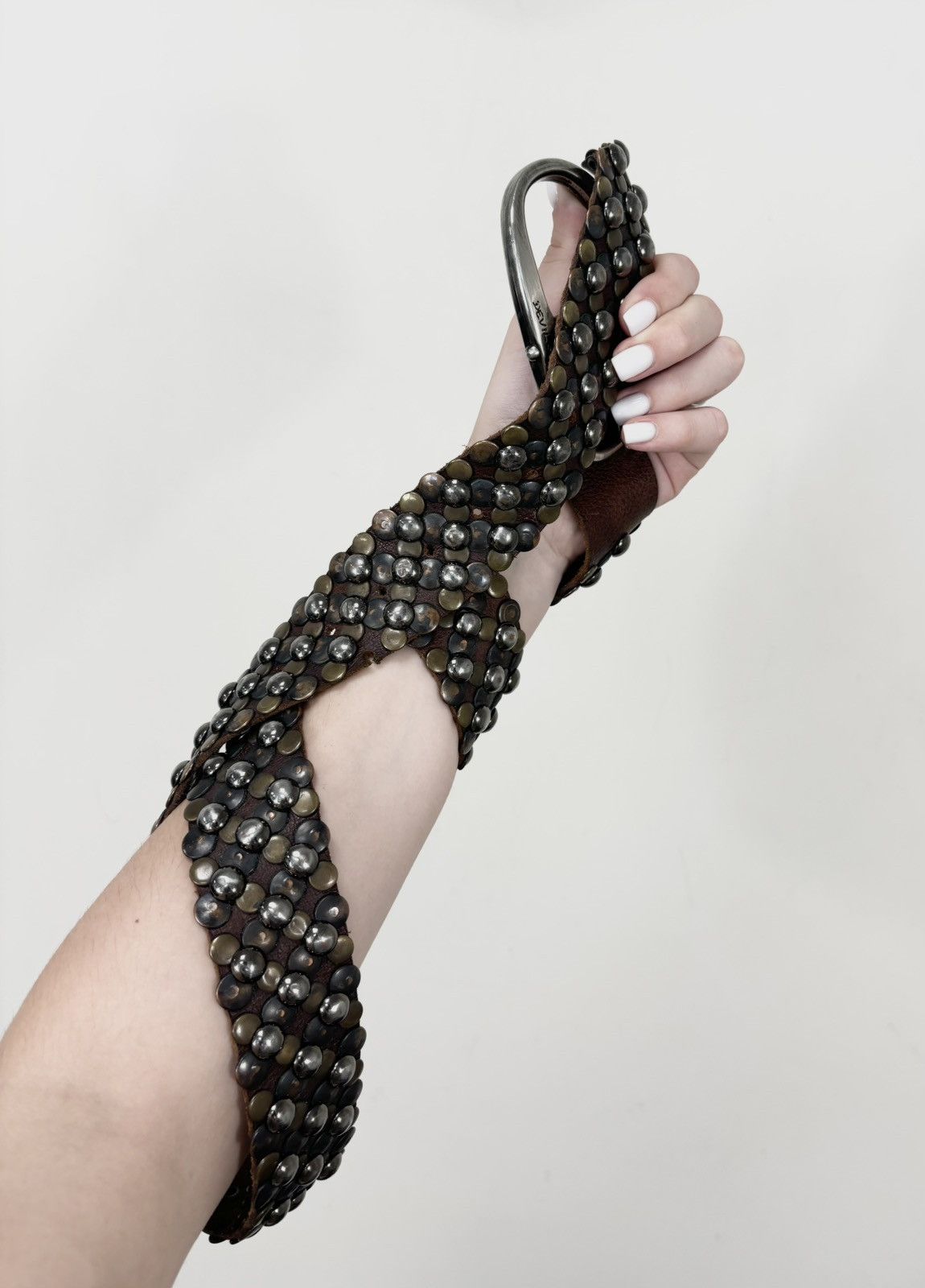 Other Vintage Devil’s Skin By Guido Angeloni Studded Leather Belt Size ONE SIZE - 2 Thumbnail