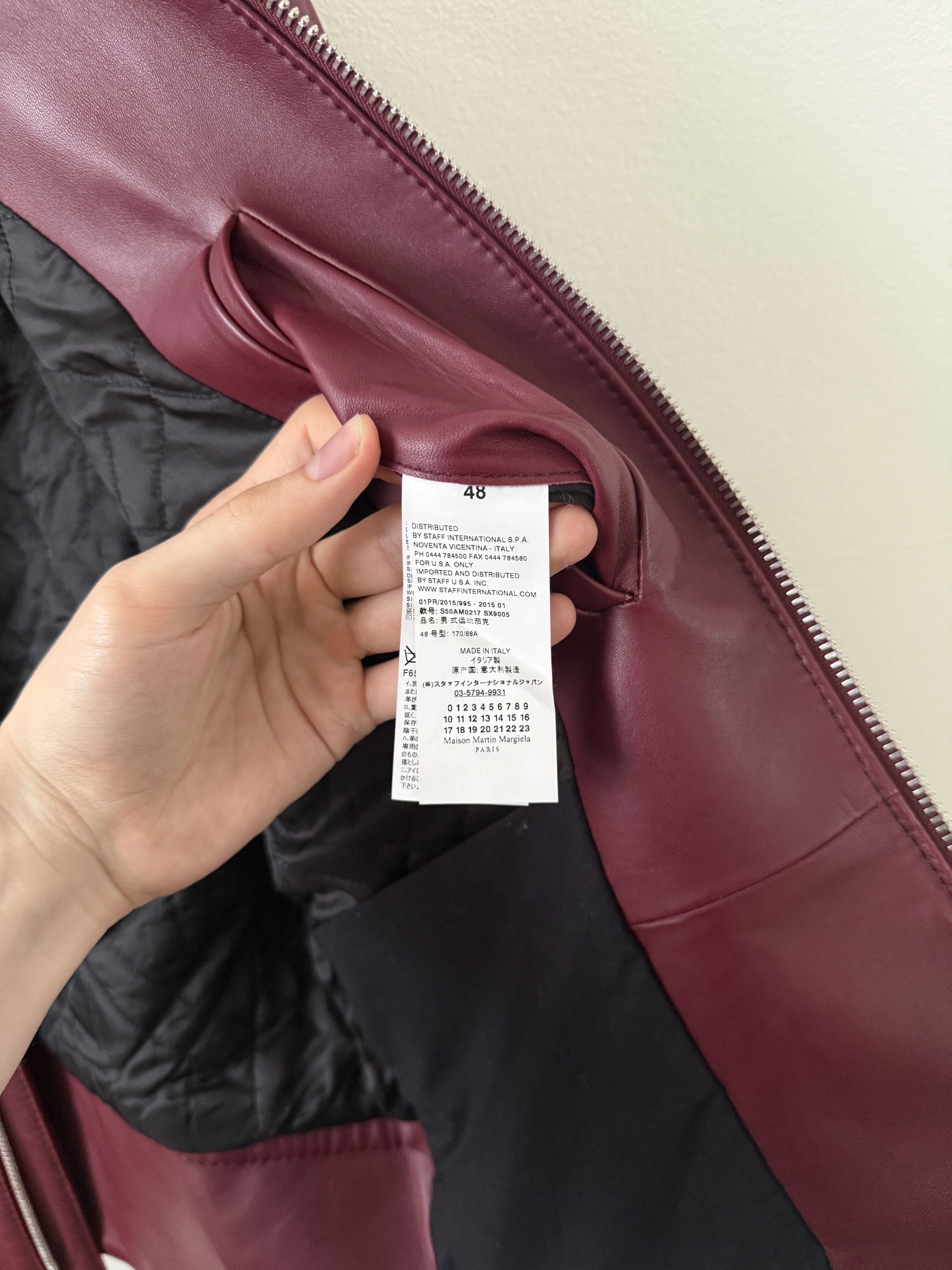 Maison Margiela 2015 5 Zip Leather Moto Jacket Size US M / EU 48-50 / 2 - 21 Thumbnail