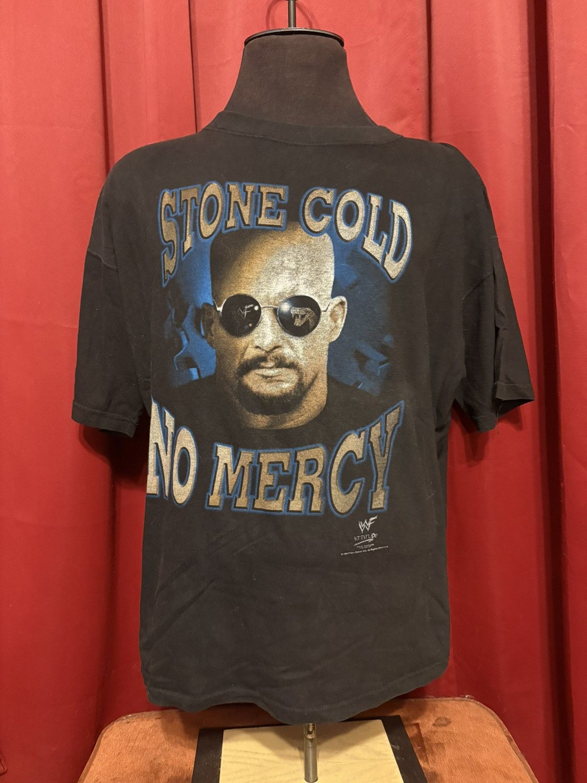 WWF Vintage Stone Cold Steve Austin Shirt WWF 90s No Mercy Grail Size US XL / EU 56 / 4 - 1 Thumbnail