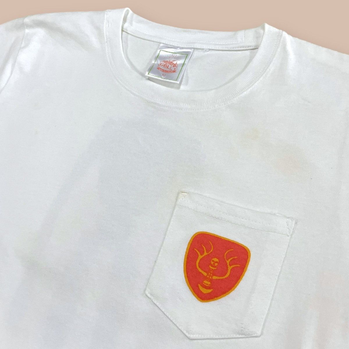 Anime Studio Ghibli "Laputa : Castle in the Sky" White Pocket Tee Size US M / EU 48-50 / 2 - 4 Thumbnail