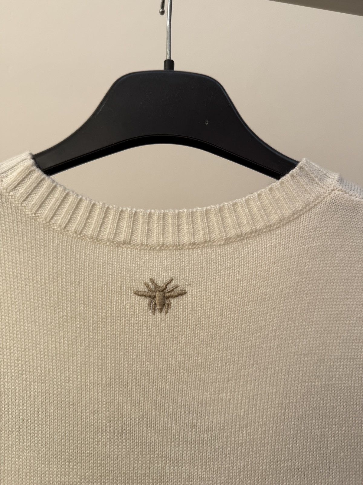 Dior Christian Dior Luxury Knit Vest Bee Embroidery Cream Womens Size S / US 4 / IT 40 - 10 Thumbnail