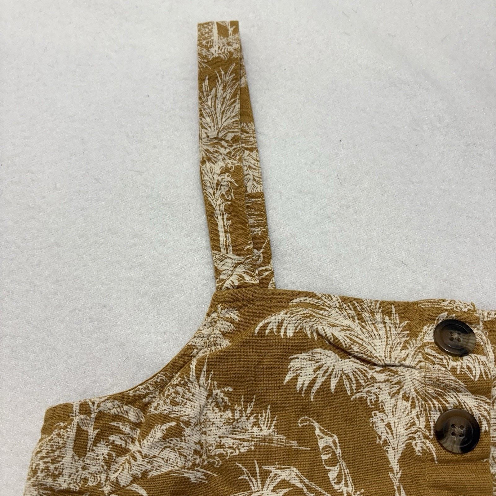 American Eagle Outfitters American Eagle Small Crop Top Tank Palm Tree Floral Button Size S / US 4 / IT 40 - 2 Thumbnail
