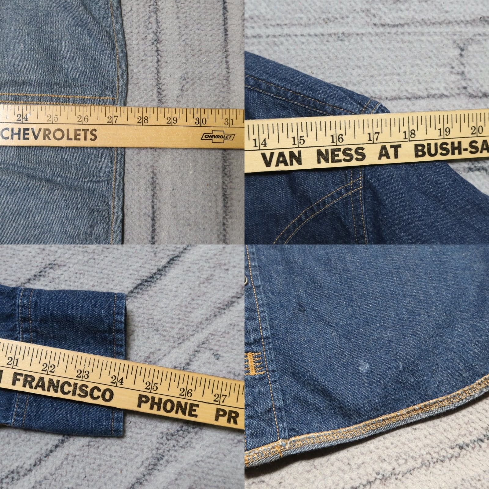 Levi's VINTAGE Levis Sawtooth Pearl Snap Western Denim Shirt Men S Blue Western Wear Denim Shirt Size US S / EU 44-46 / 1 - 9 Thumbnail