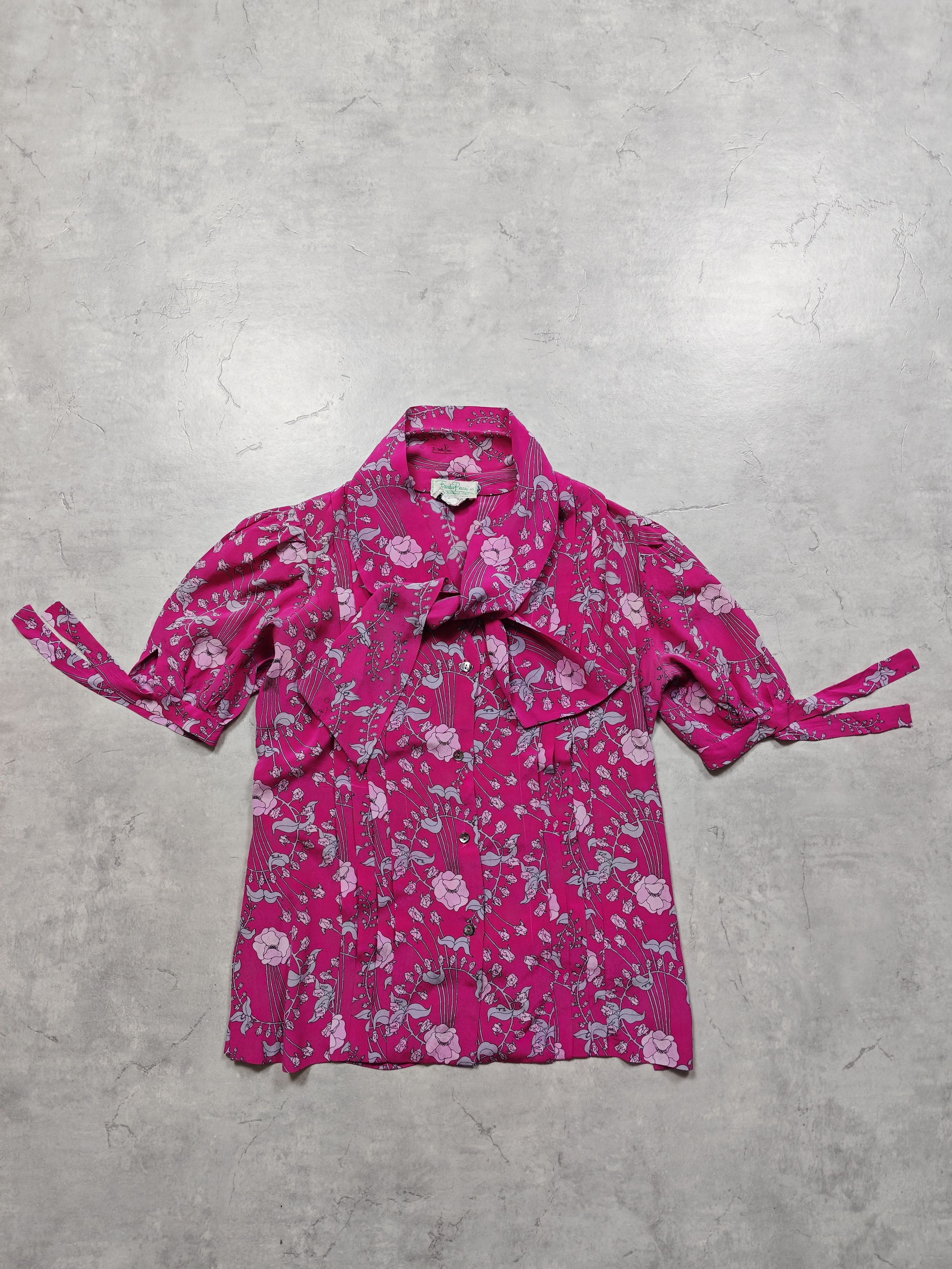 Emilio Pucci Emilio Pucci 80s Luxury Silk Shirt Size S / US 4 / IT 40 - 1 Thumbnail