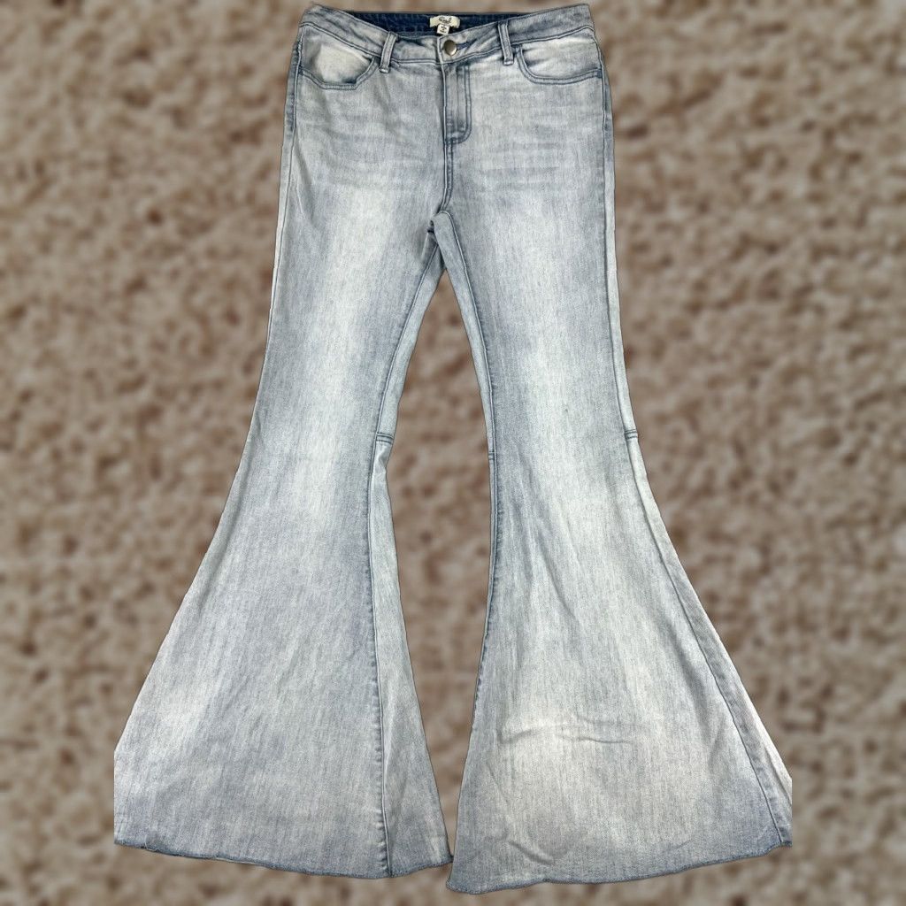 Vintage Vintage Earl Jean Flared Jeans Women’s Large Cotton Blend Blue 80s 90s Retro Denim Size 36" / US 14 / IT 50 - 1 Thumbnail