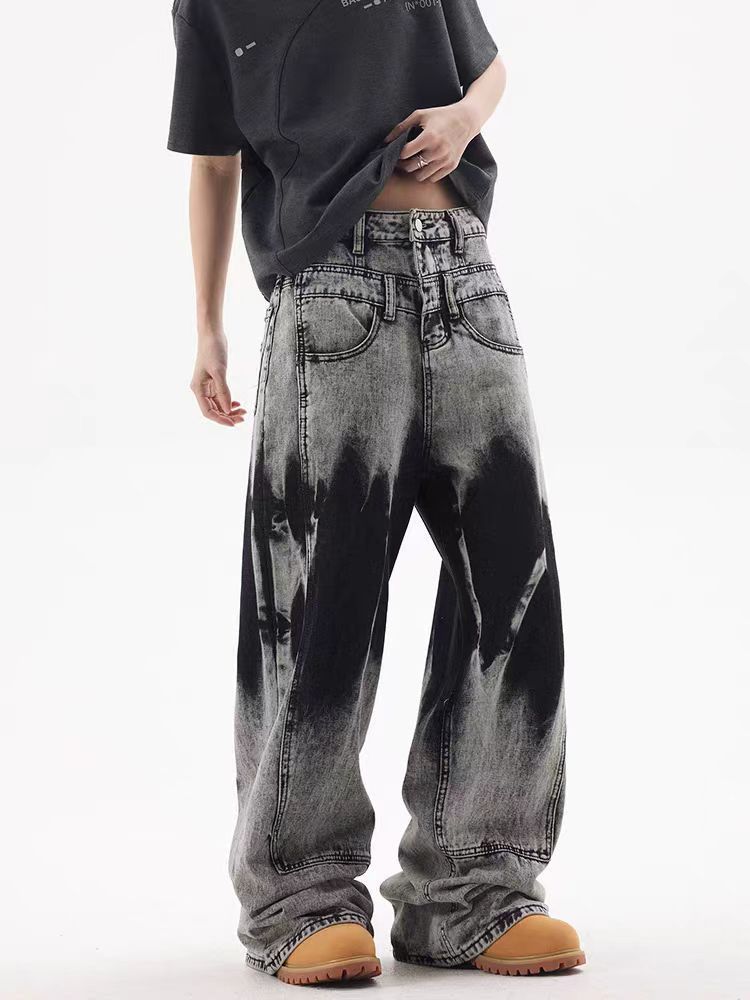 Japanese Brand × Jean Heavyweight vintage wash tie-dye hip-hop baggy jeans Size US 30 / EU 46 - 5 Thumbnail