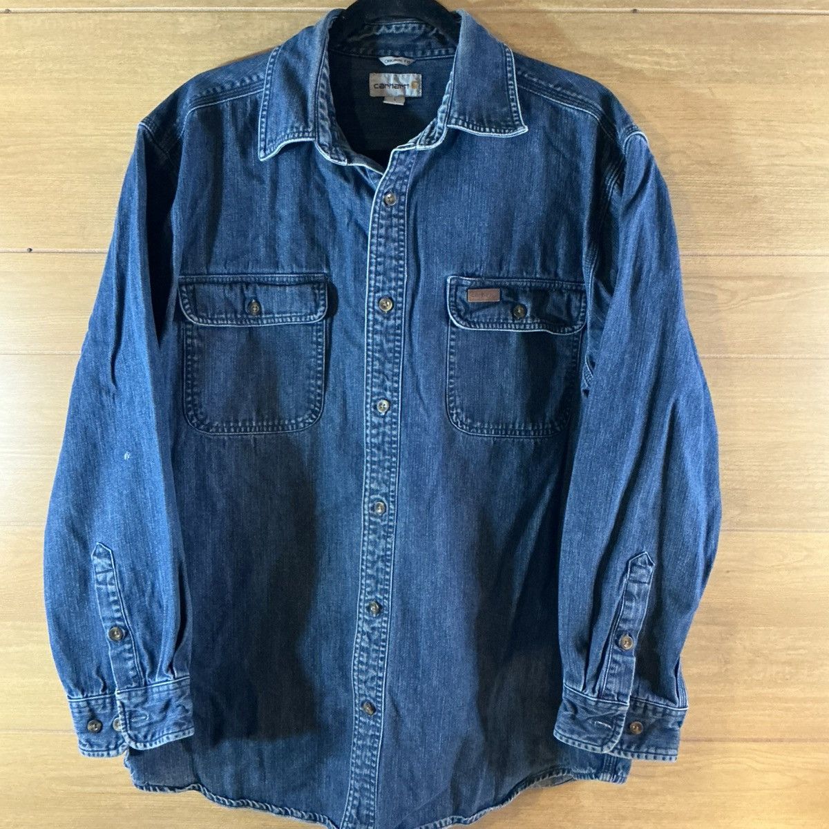 Carhartt Carhartt work shirt jacket Men’s Large Denim Button-Up *FLAW Size US L / EU 52-54 / 3 - 1 Thumbnail