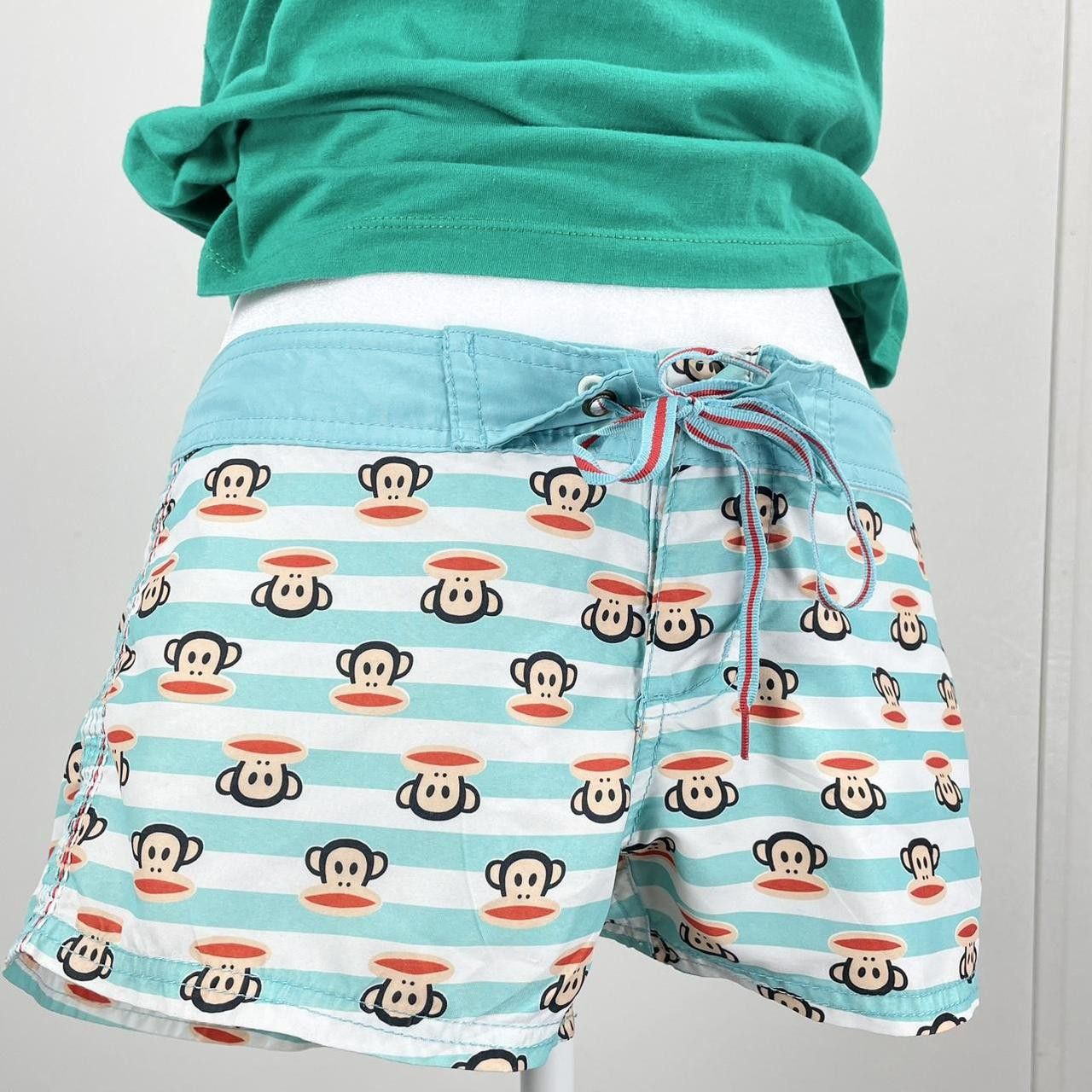 Paul Frank ✩ Paul Frank Turquoise Julius Monogram Swimming Trunks ♡ Size 26" / US 2 / IT 38 - 1 Thumbnail