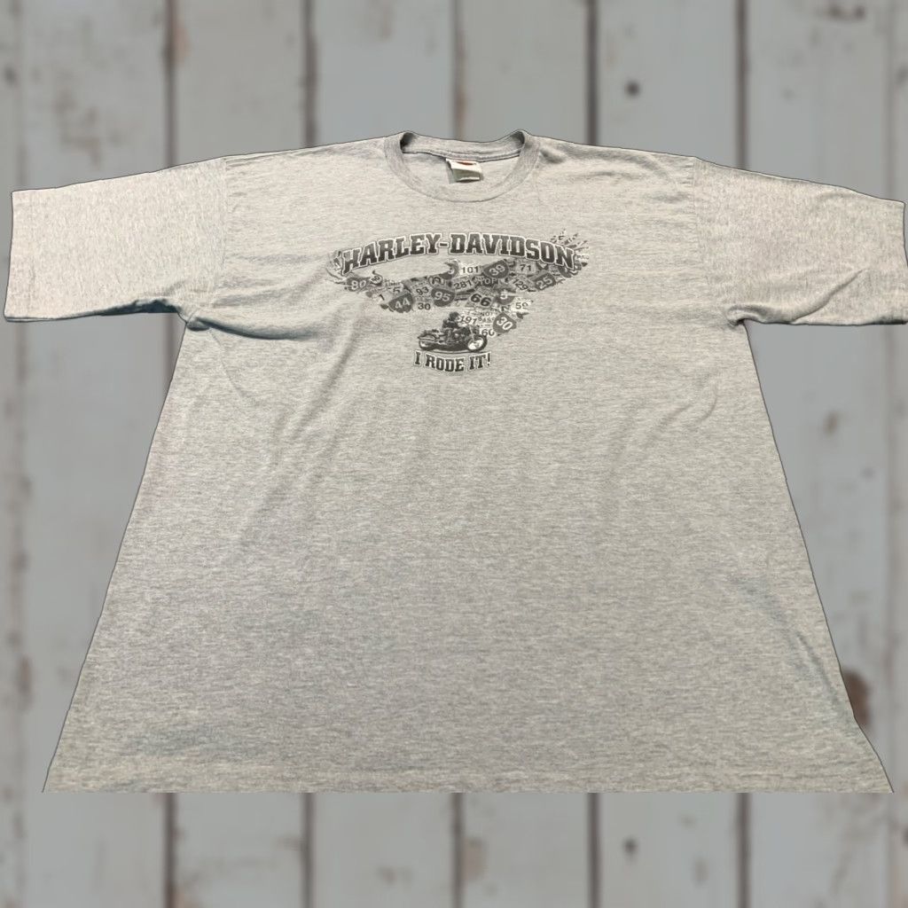 Harley Davidson Harley-Davidson Eagle I Rode It Graphic T-Shirt 2XL Gray Biker 90s Mens Size US XXL / EU 58 / 5 - 1 Thumbnail