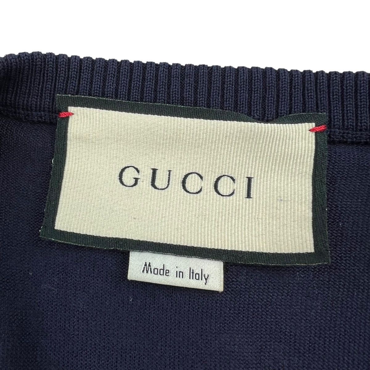 Gucci Gucci Navy V Neck Sweater Size US M / EU 48-50 / 2 - 4 Thumbnail