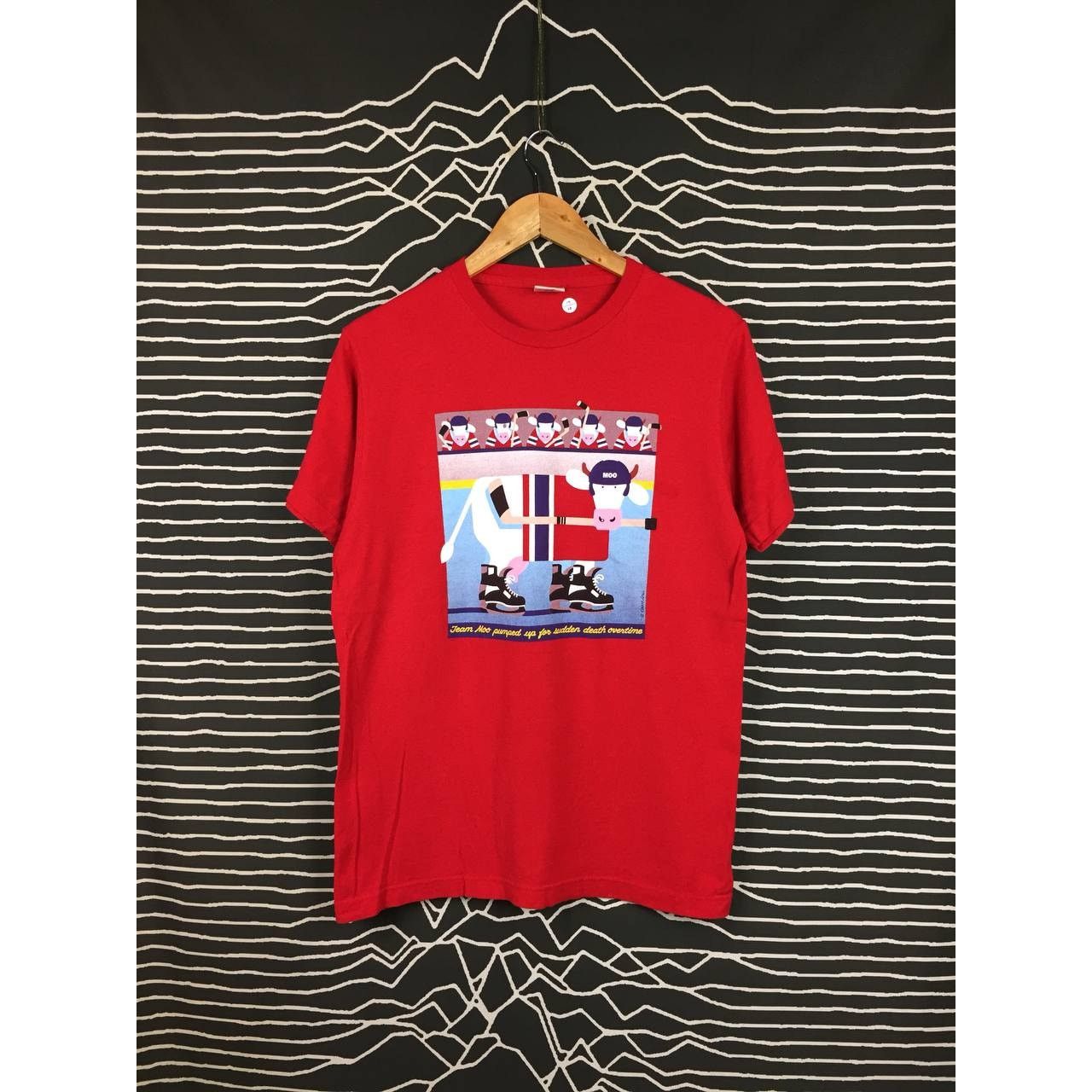 Vintage Vtg Cows Creamery Ice Cream Hockey Team Moo Promo Tee Size US M / EU 48-50 / 2 - 2 Thumbnail