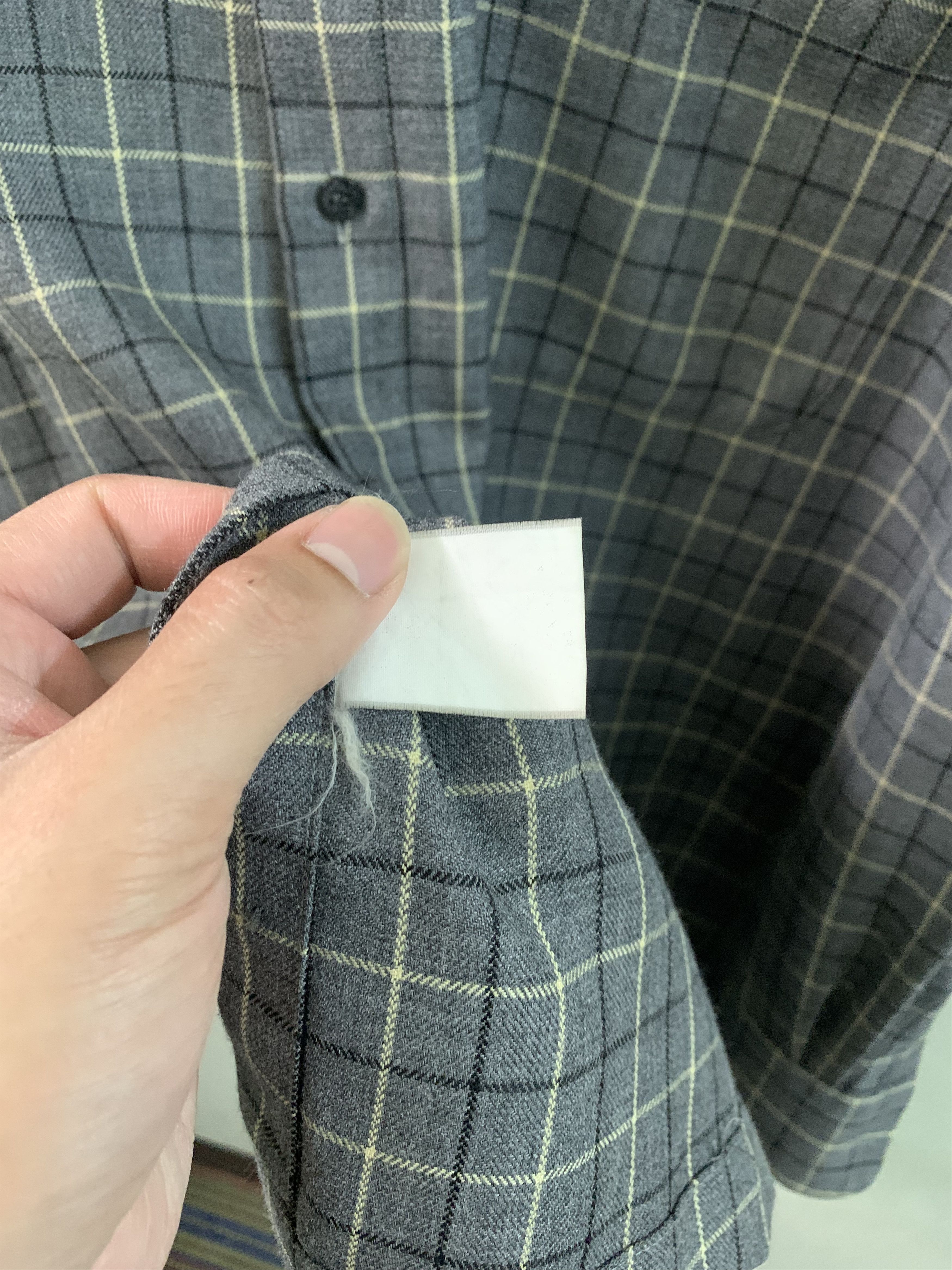 Saint Laurent Paris 🪡Saint Laurent Shadow Plaid Flannel Shirt.✨ Size 46S - 6 Thumbnail