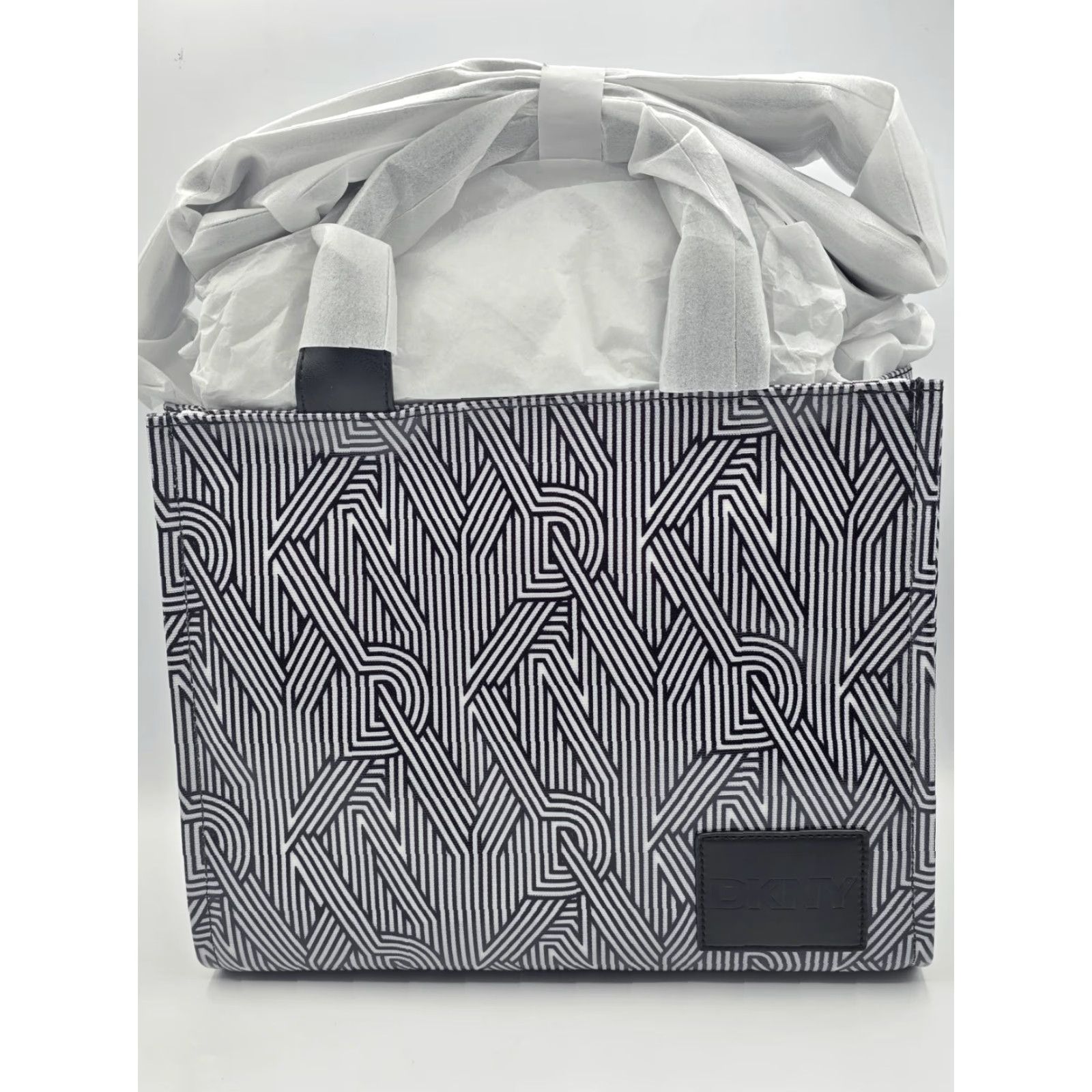 DKNY DKNY Hadlee Medium Tote Bag - Black Canvas - Adjustable Strap - Designer Logo - Womens Size ONE SIZE - 5 Thumbnail