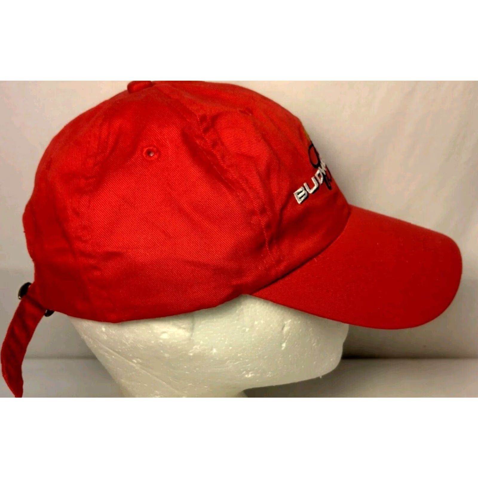 Budweiser VINTAGE Budweiser Beer Cap Hat King Of Beers Red Twill Anheuser Busch Strap Back Baseball Cap Men Adjustable Cap Red Twill Beer Budweiser Mens Cap Size ONE SIZE - 4 Thumbnail