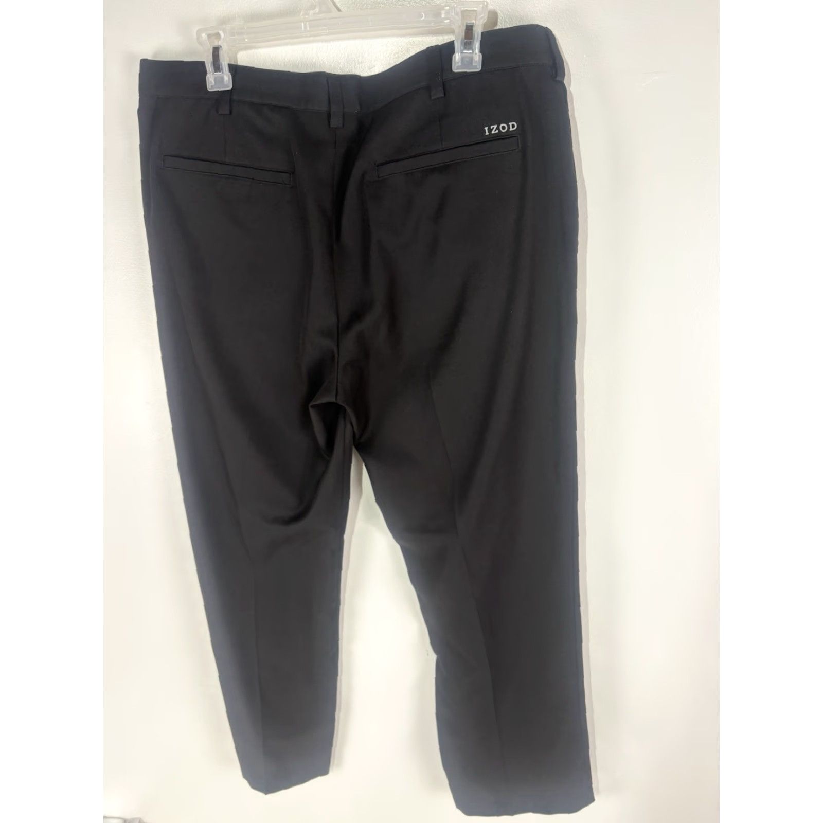 Izod Izod Golf Dress Pants Men Black 36 Waist 36x30 Straight Front Button Zip Pockets 100% Polyester Machine Washable Regular Size 36 Izod Golf Dress Pants Size US 36 / EU 52 - 4 Thumbnail