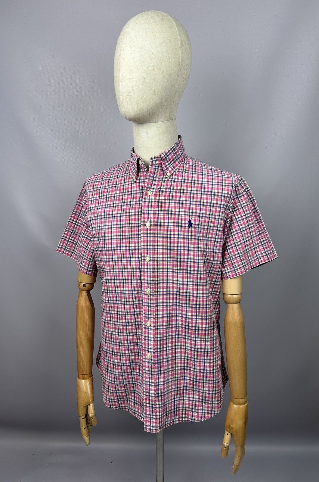 Polo Ralph Lauren Polo Ralph Lauren Check Pink Multicoloured S/S Shirt Size US L / EU 52-54 / 3 - 1 Thumbnail