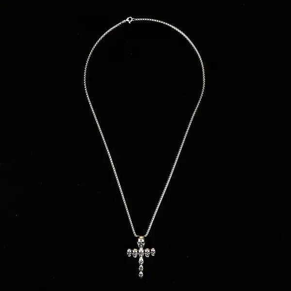 Jewelry Chihiro x Misac Skull Cross Punk Necklace Chain Size ONE SIZE - 3 Thumbnail
