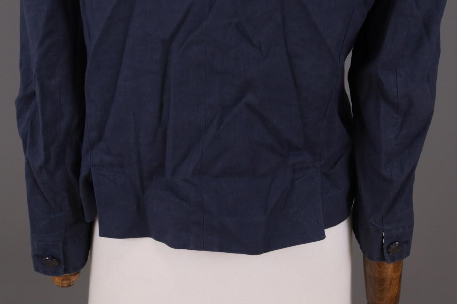 Designer Philosophy Di Alberte Ferretti Blue Linen Jacket Size USA 10 Size L / US 10 / IT 46 - 11 Thumbnail