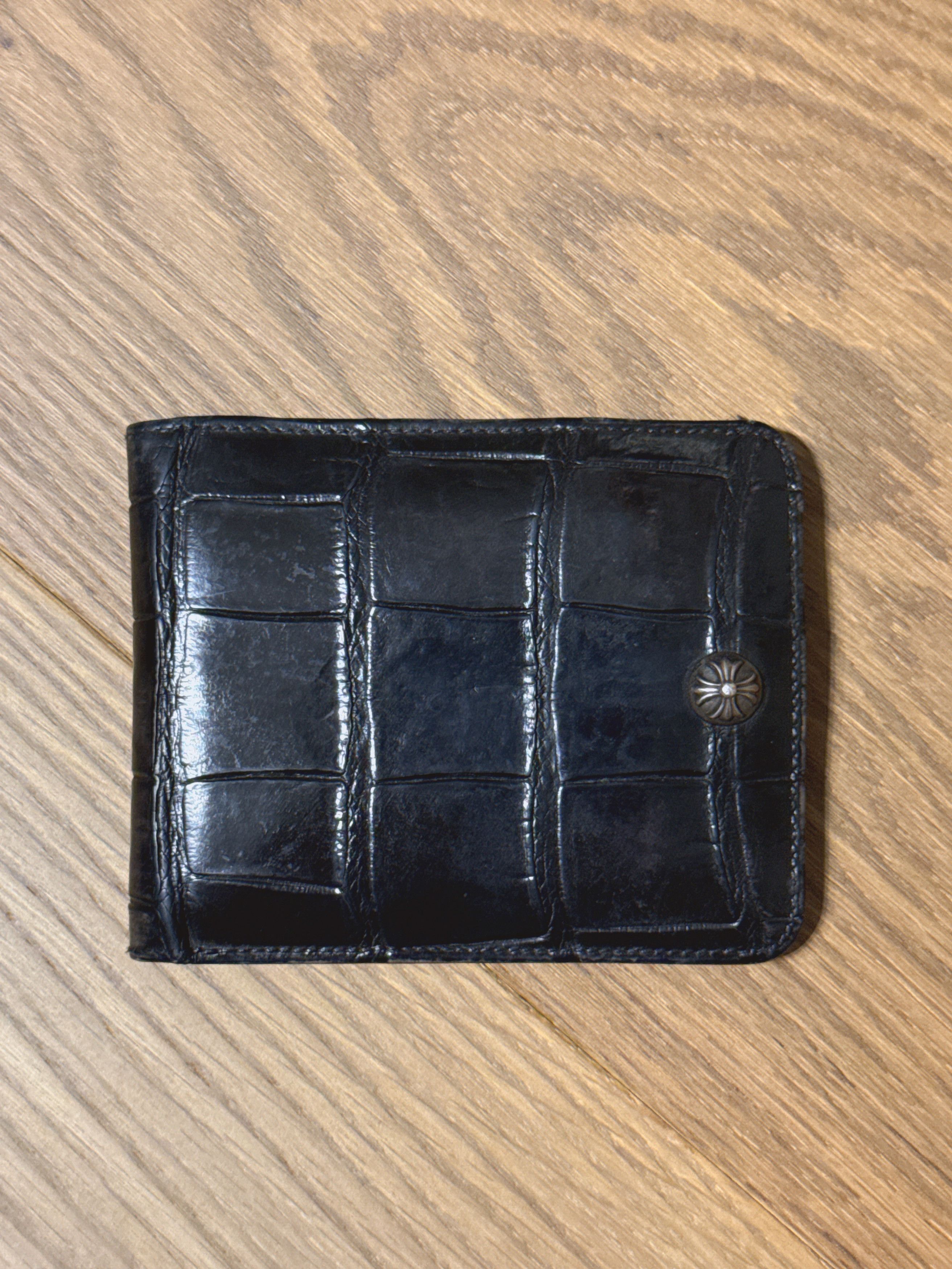Chrome Hearts Rare Chrome Hearts 2 Zip Celtic Snap Wallet Black